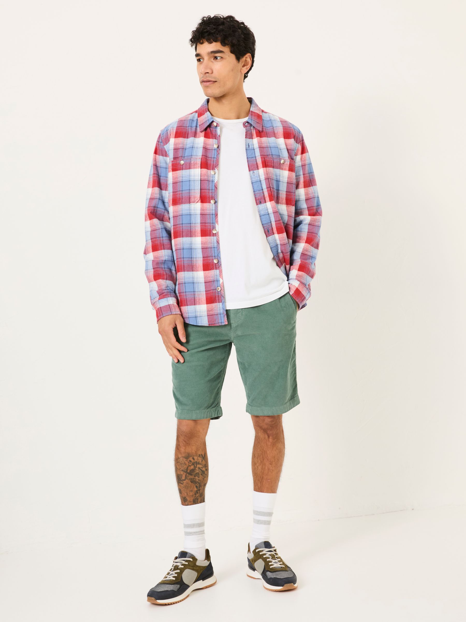 Upney Red Long Sleeve Check Shirt - Image 1 of 8