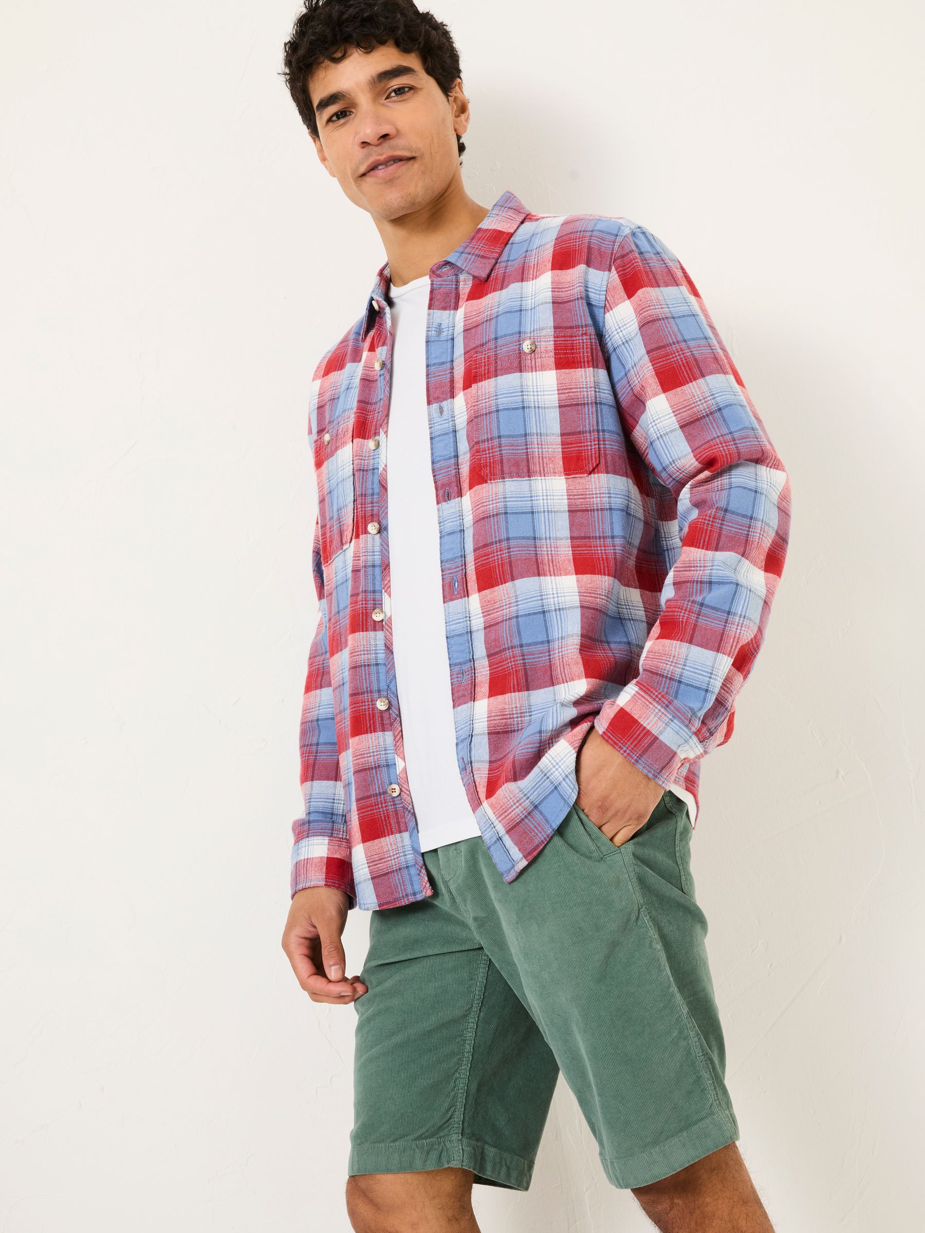 Upney Red Long Sleeve Check Shirt - Image 3 of 8