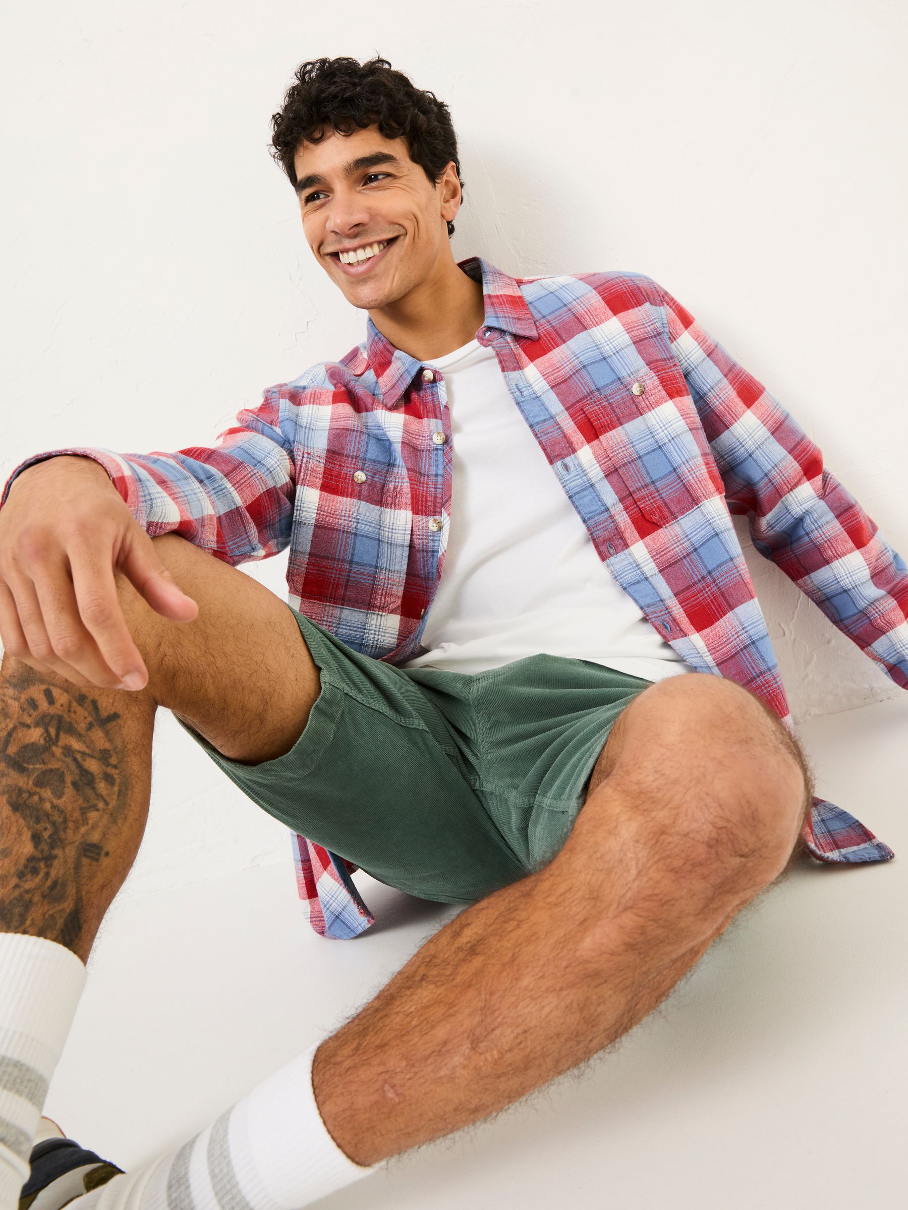 Upney Red Long Sleeve Check Shirt - Image 4 of 8