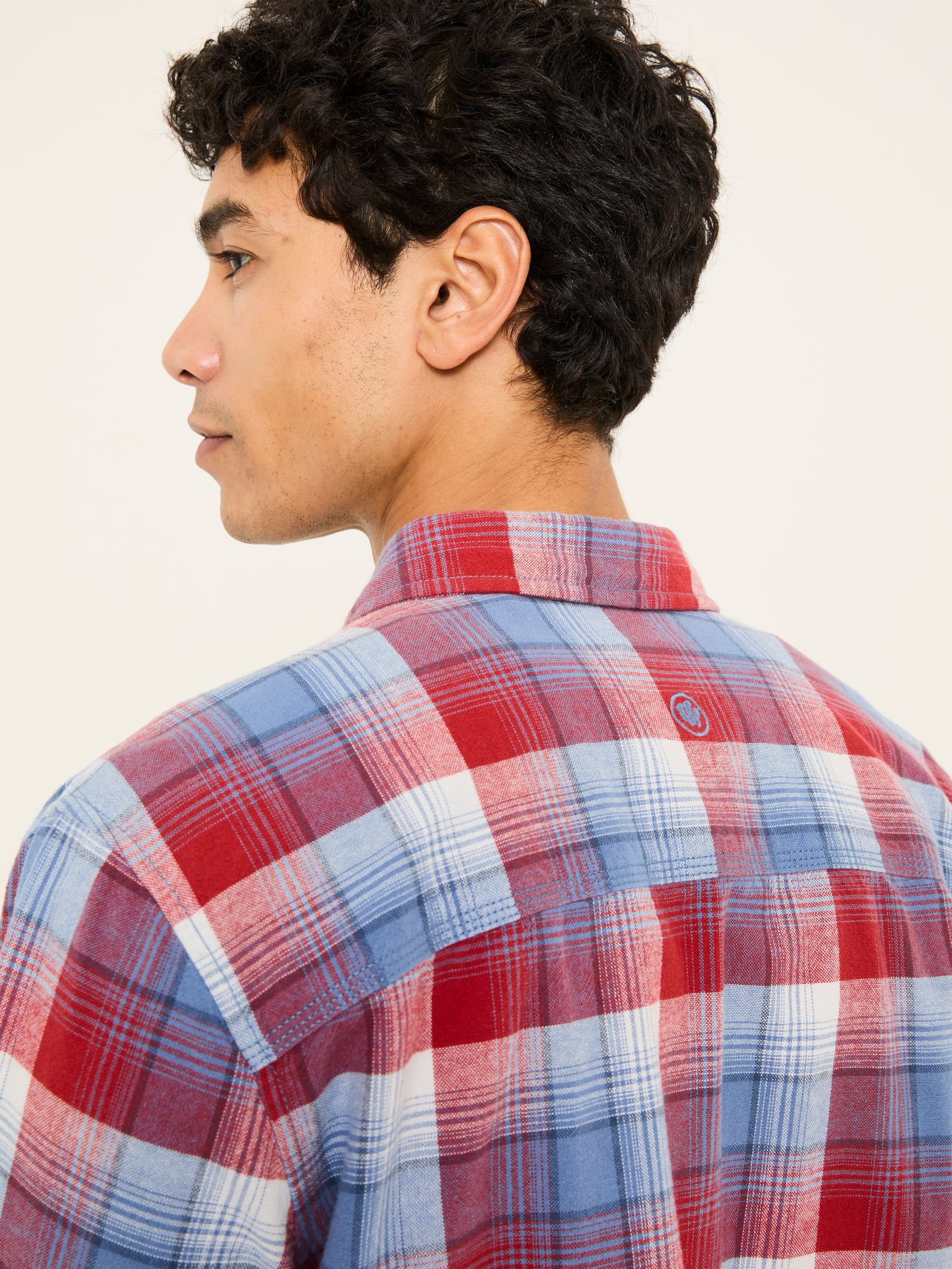 Upney Red Long Sleeve Check Shirt - Image 5 of 8