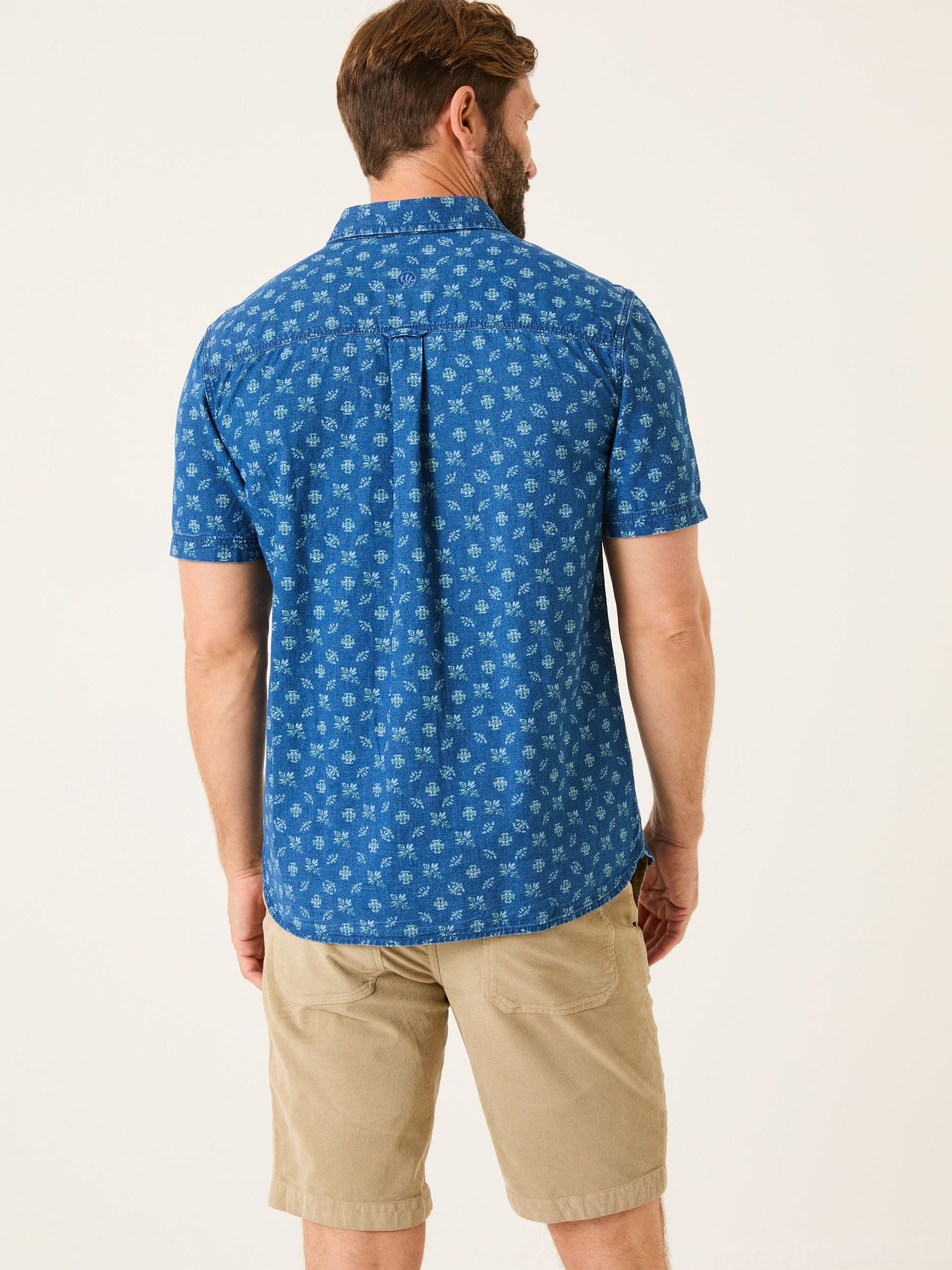 Blue Short Sleeve Geometric Print Shirt - Image 2 of 5