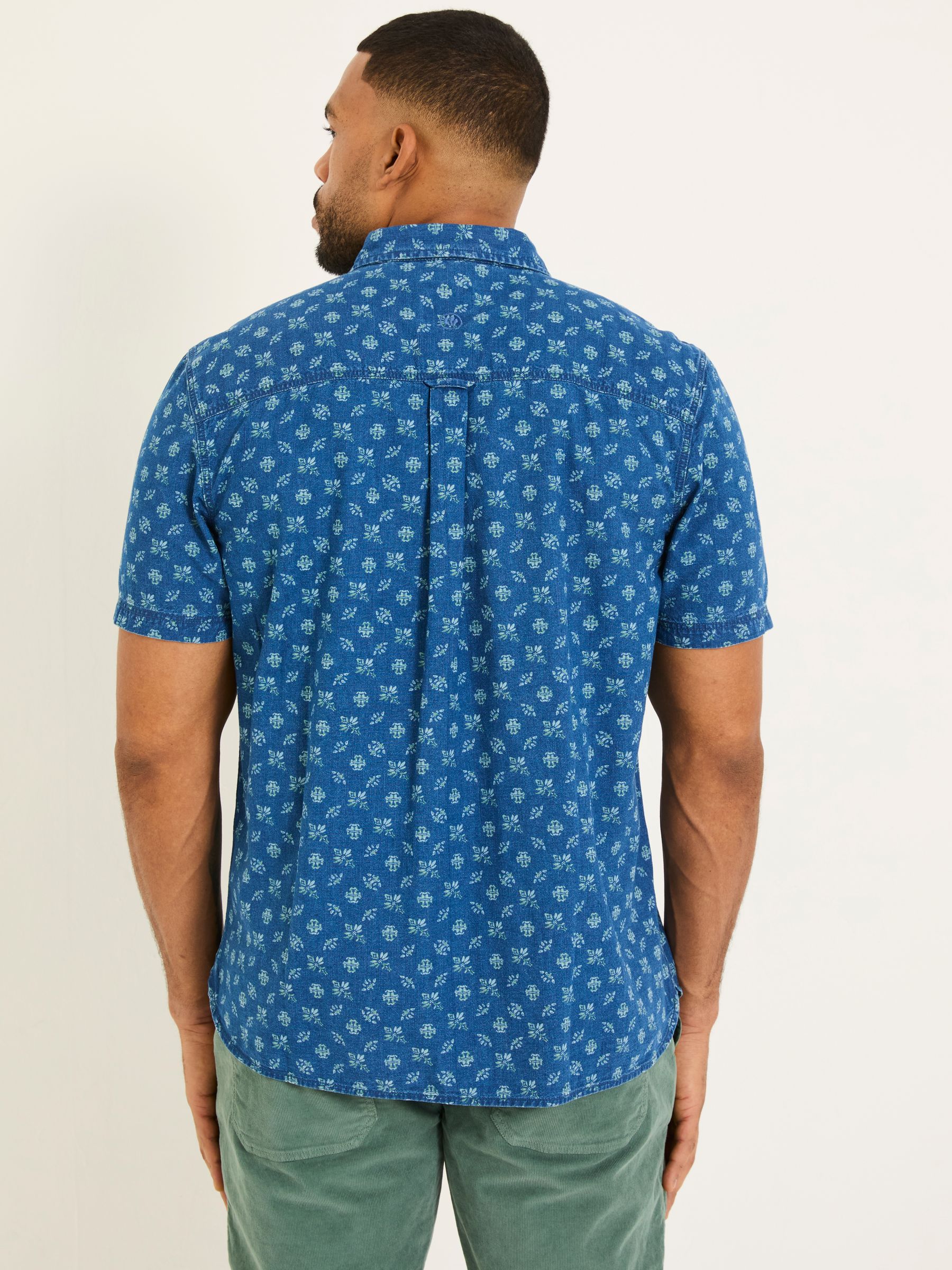 Blue Short Sleeve Geometric Print Shirt - Image 6 of 8