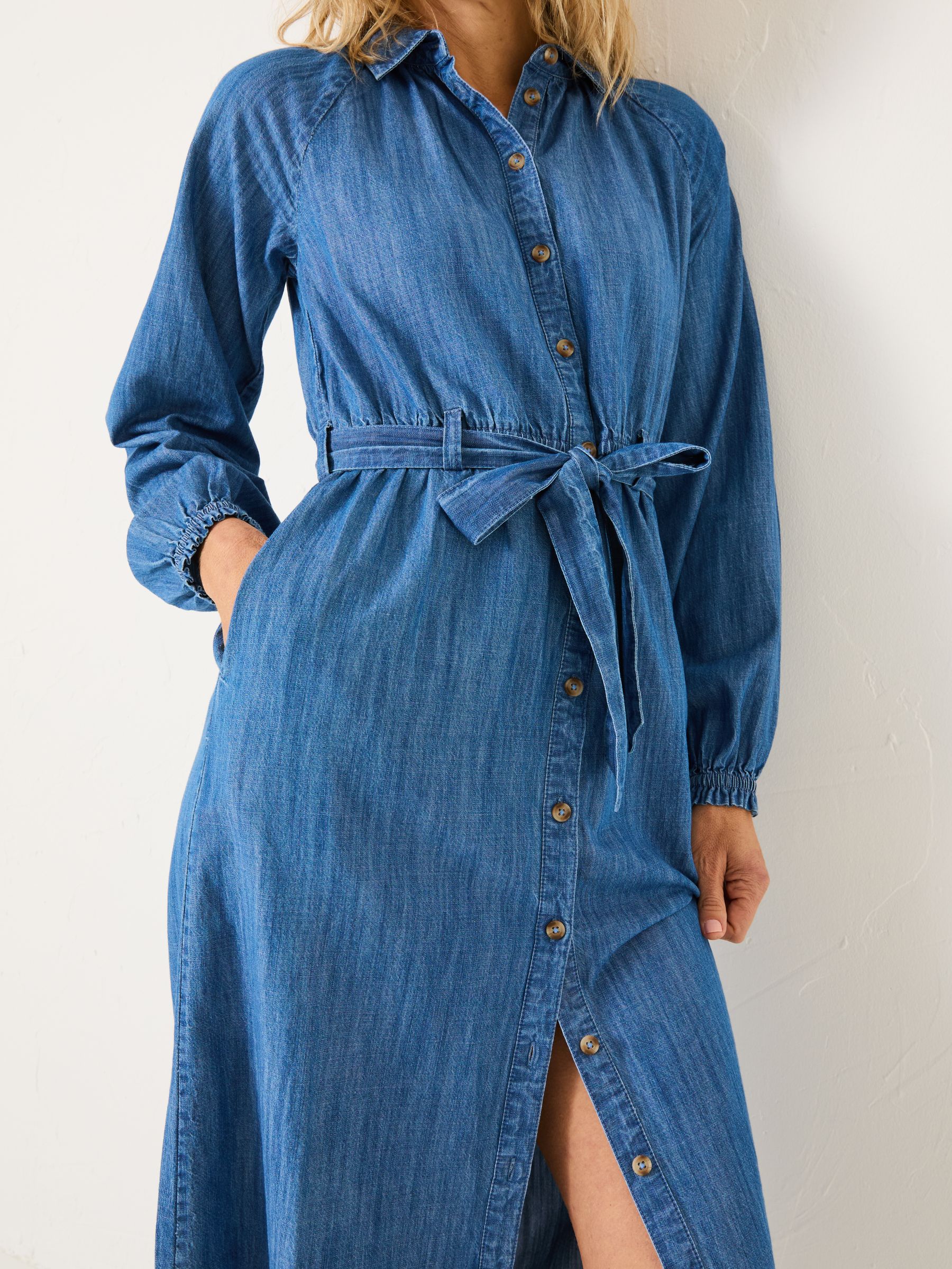 Blue Denim Abi Denim 100% Cotton Midi Dress - Image 5 of 9