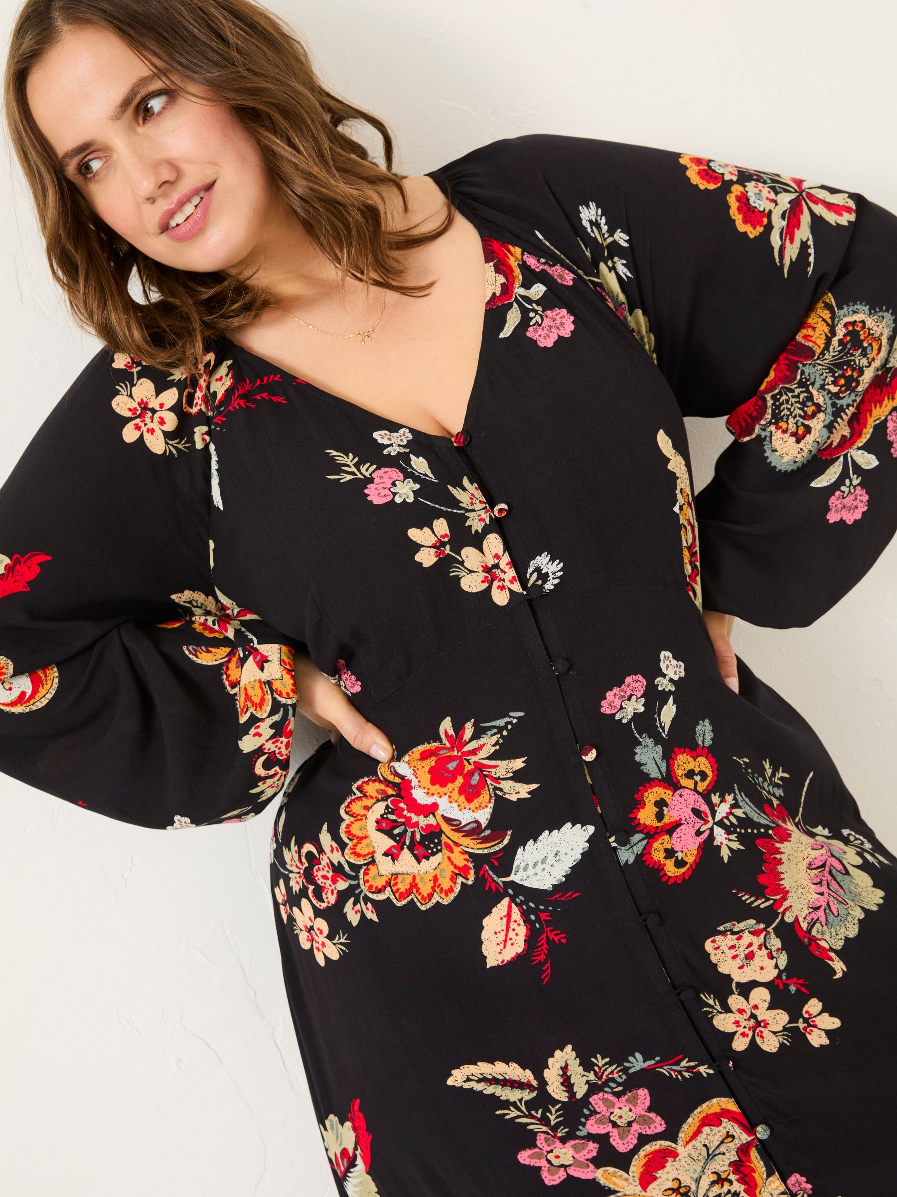 Black Emma Midi Dress - Image 8 of 10