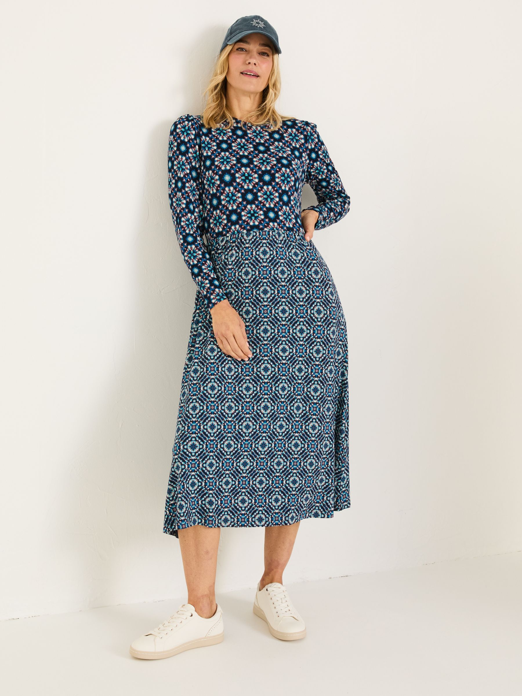 Indigo Blue Fia Jersey Midi Dress - Image 3 of 9