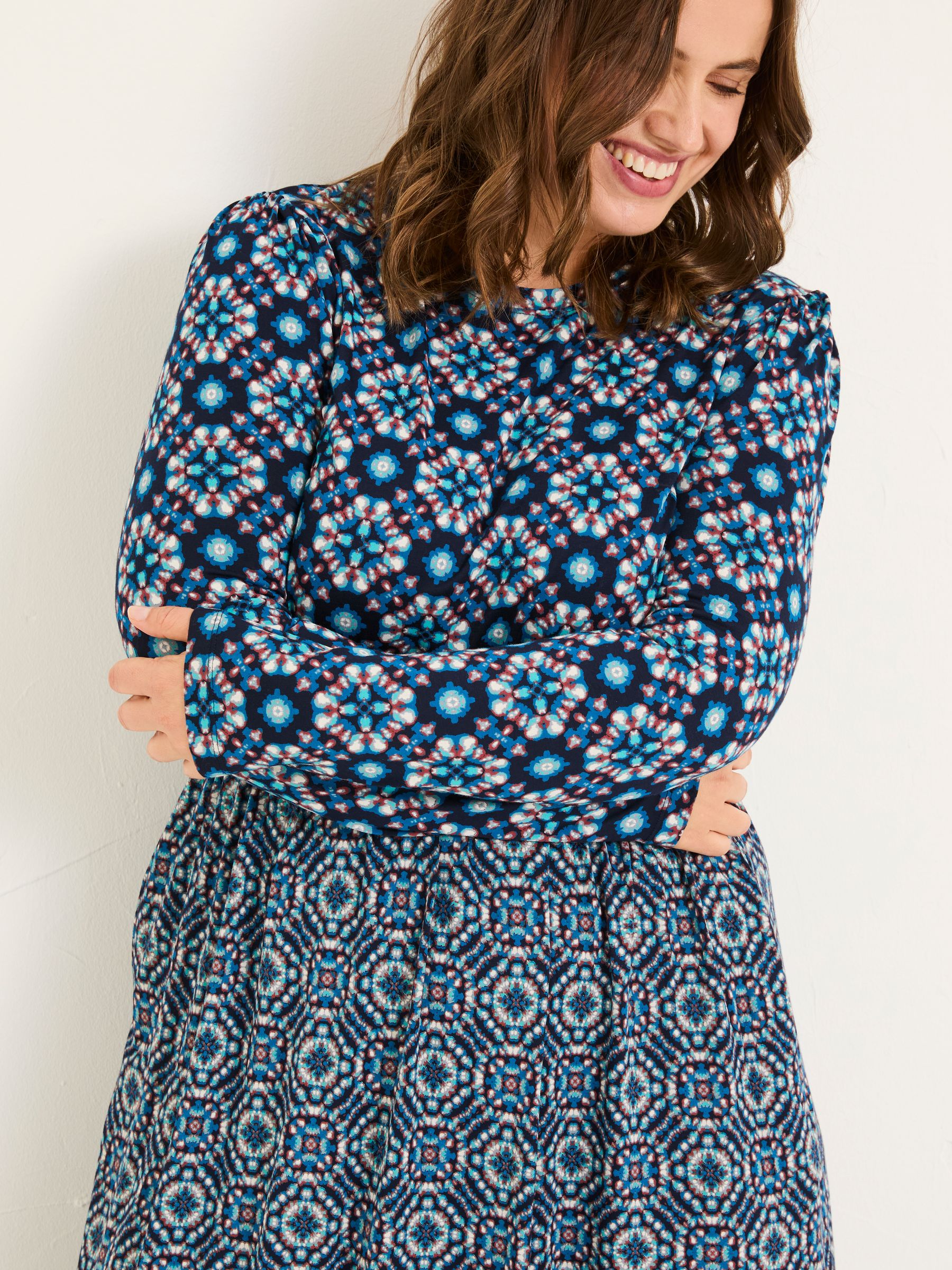 Indigo Blue Fia Jersey Midi Dress - Image 7 of 9