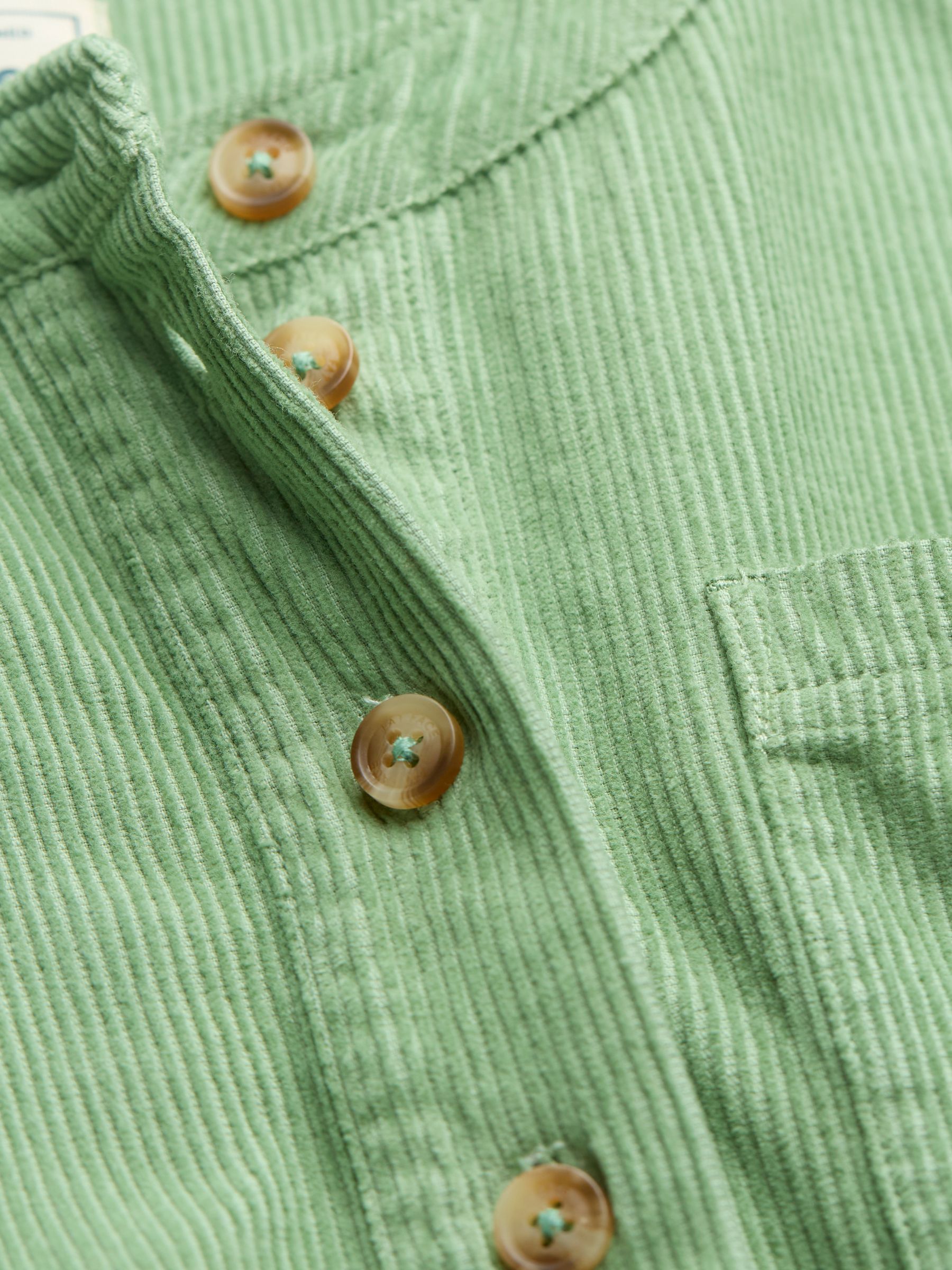 Olive Green Aida 100% Cotton Cord Tunic Dress - Image 5 of 6