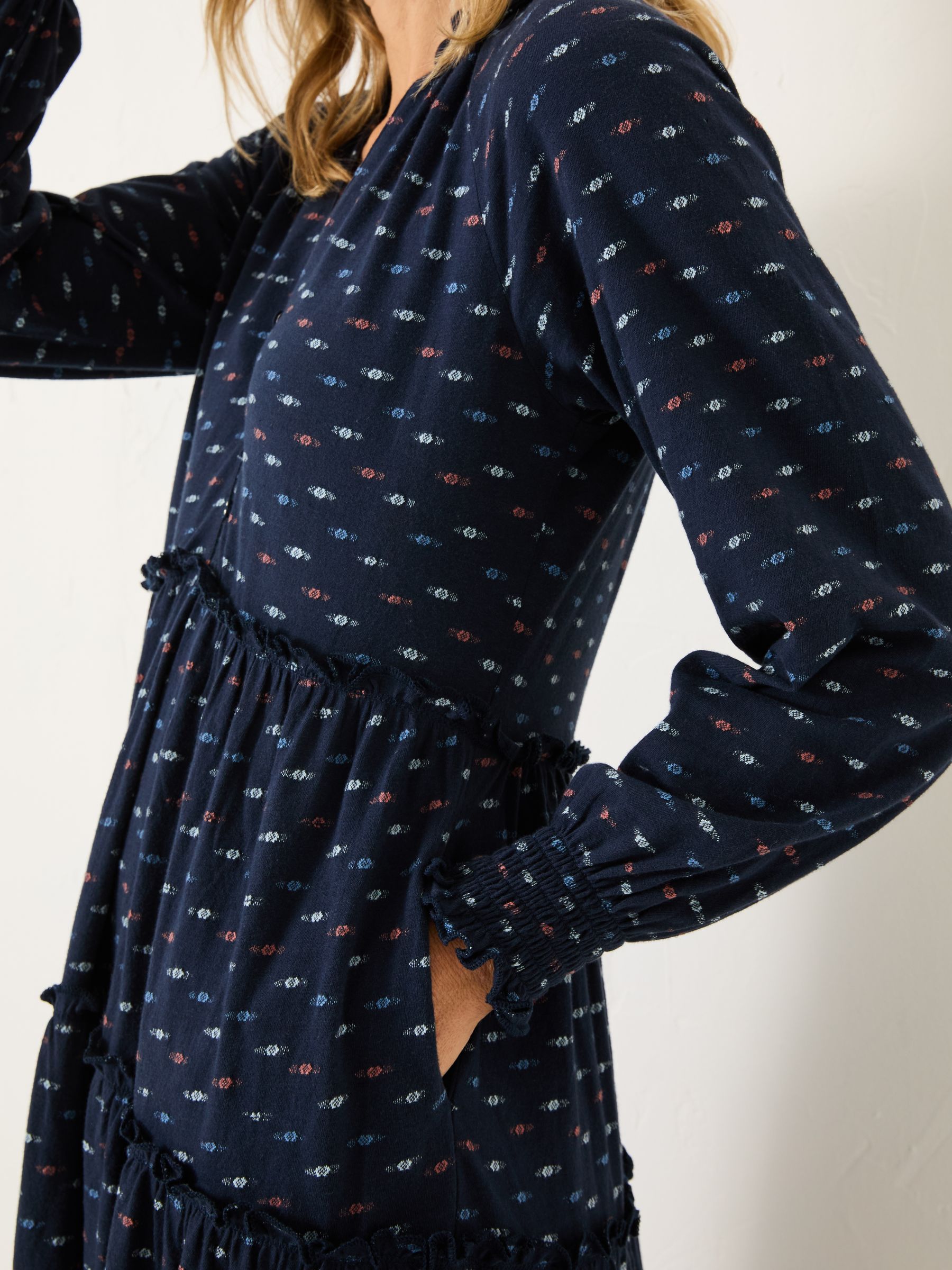 Navy Ivana Jersey 100% Cotton Dress - Image 4 of 10