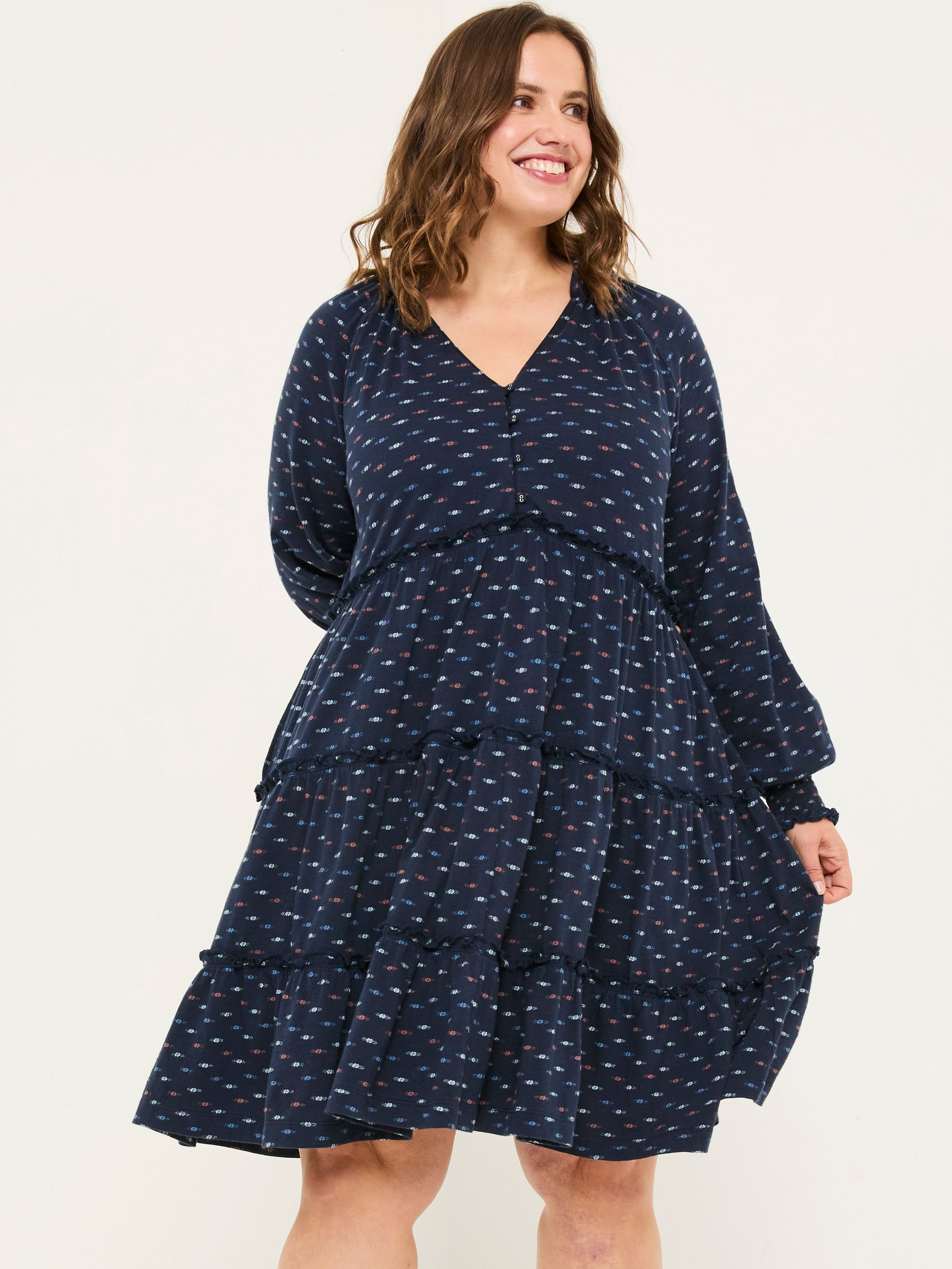 Navy Ivana Jersey 100% Cotton Dress - Image 6 of 10