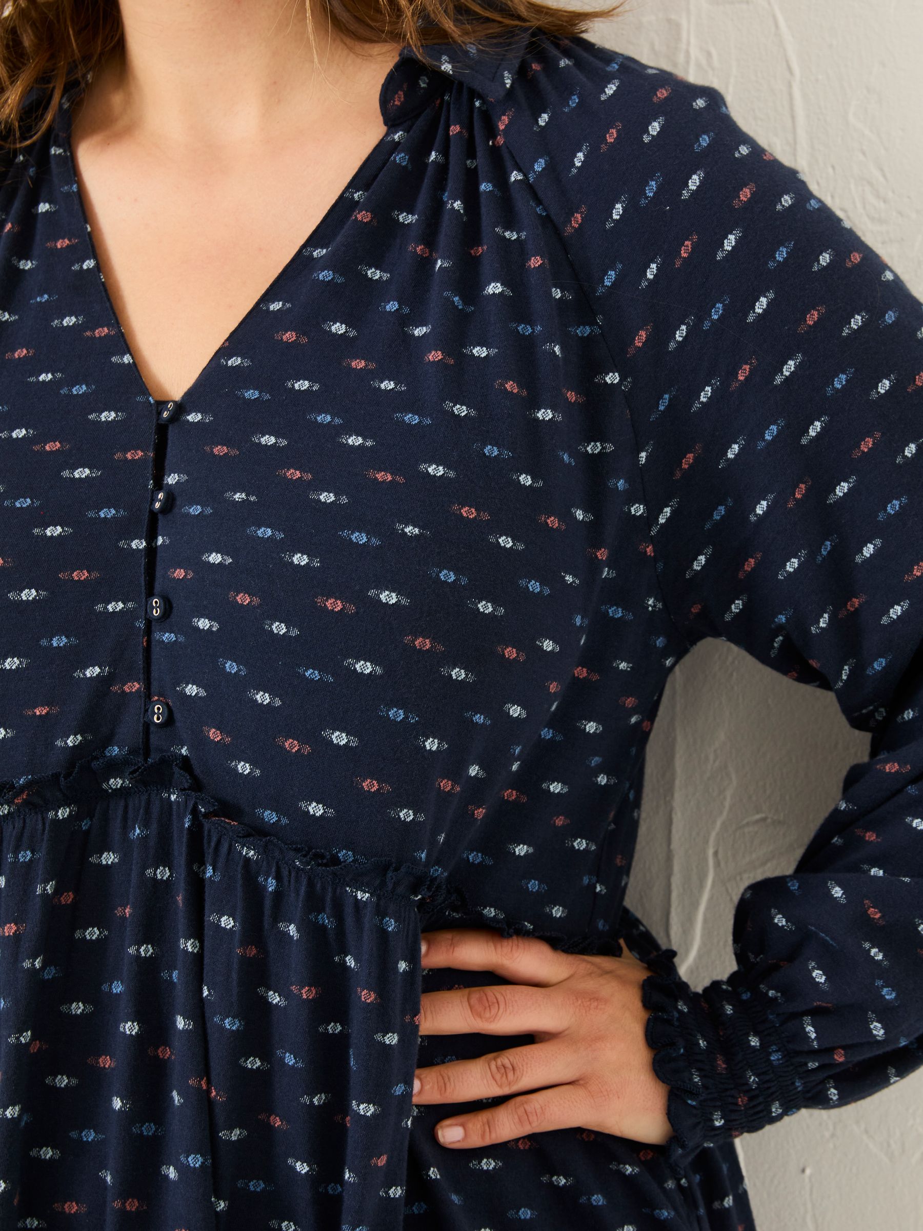 Navy Ivana Jersey 100% Cotton Dress - Image 8 of 10