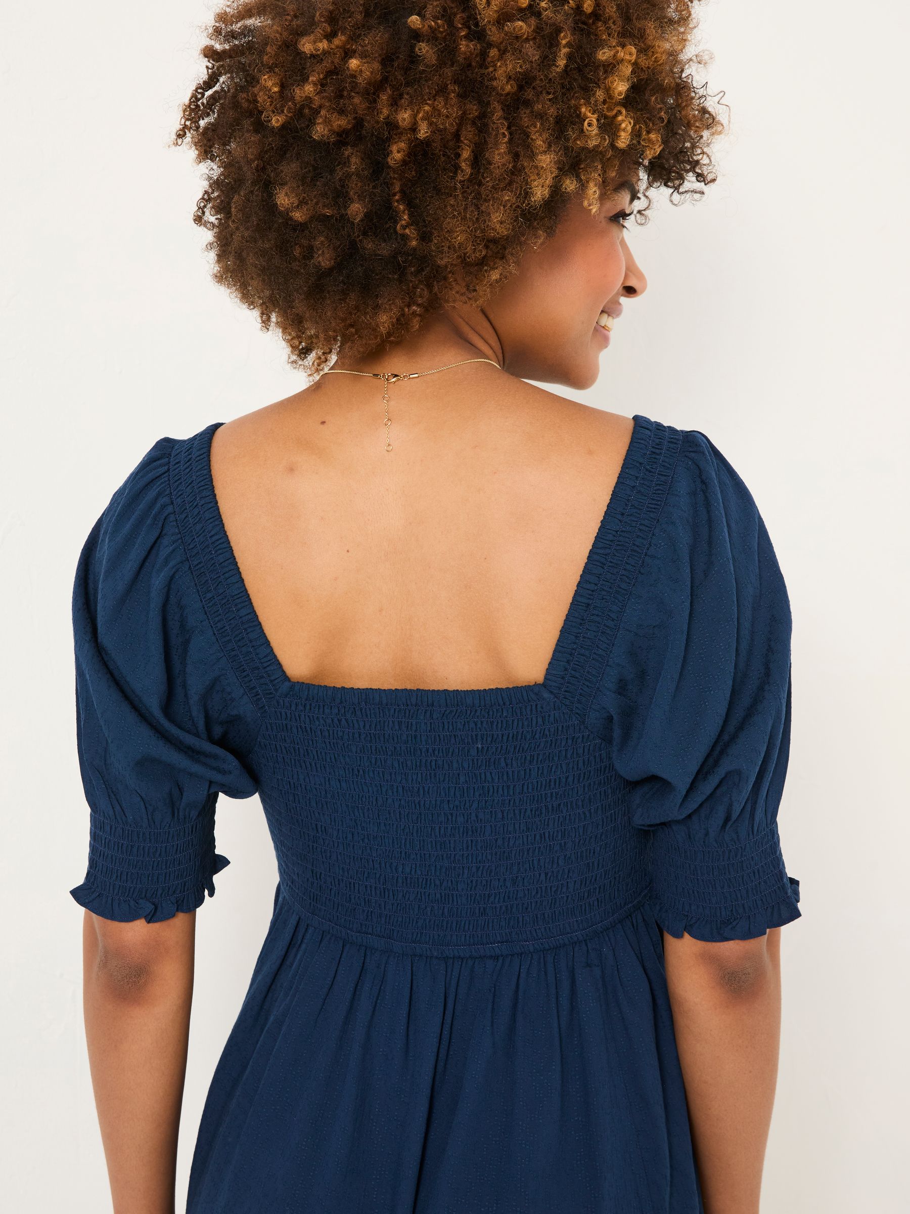 Indigo Blue Bloom Midi Dress - Image 4 of 11