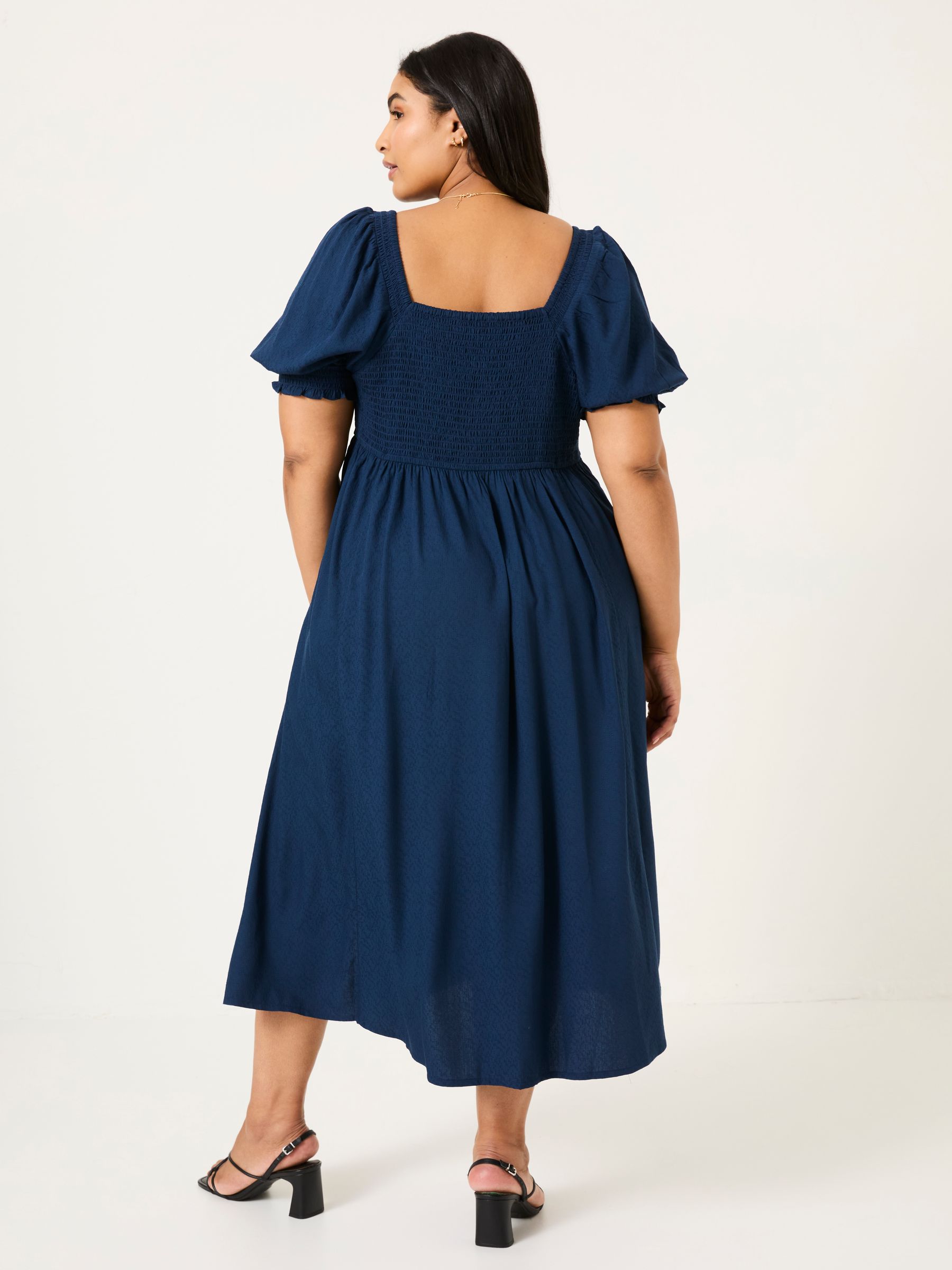 Indigo Blue Bloom Midi Dress - Image 7 of 11