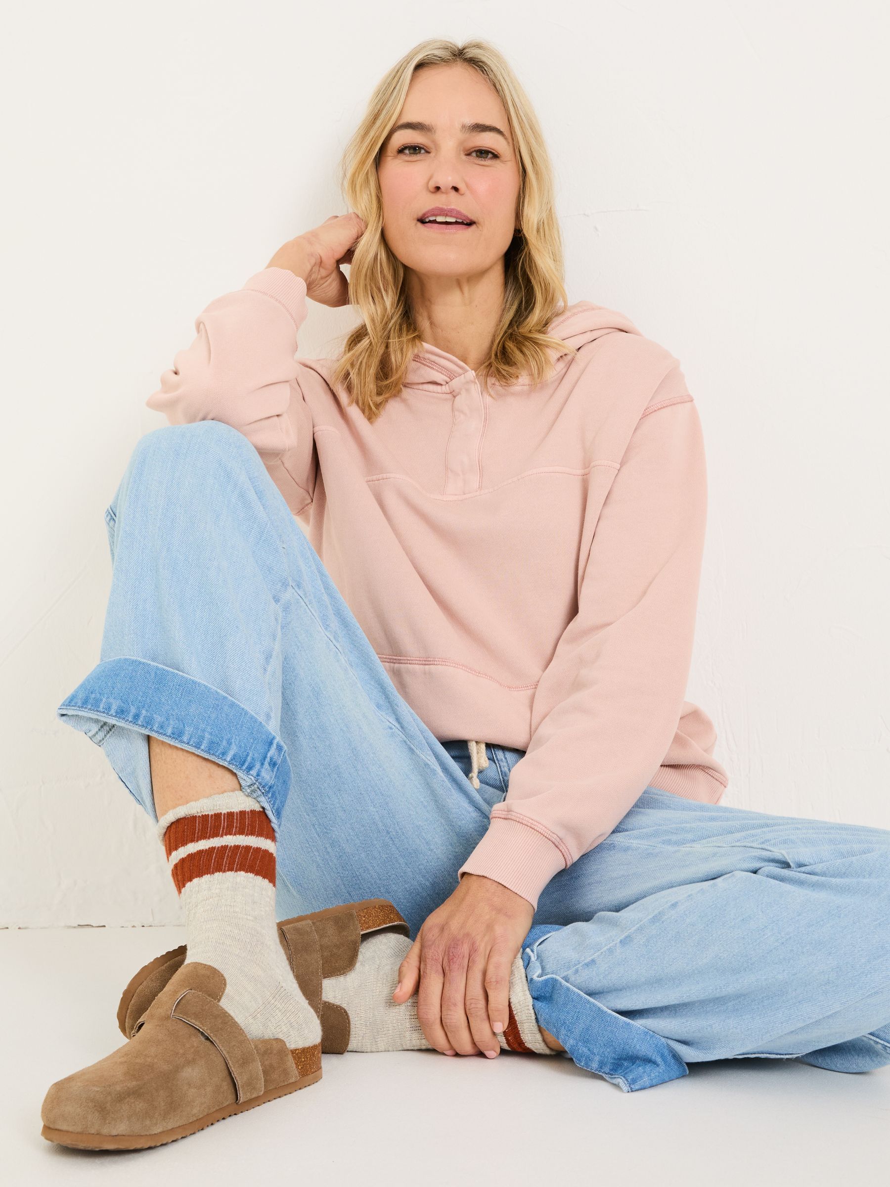 Bex Dusky Pink Bex Overhead 100% Cotton Hoodie - Image 3 of 5