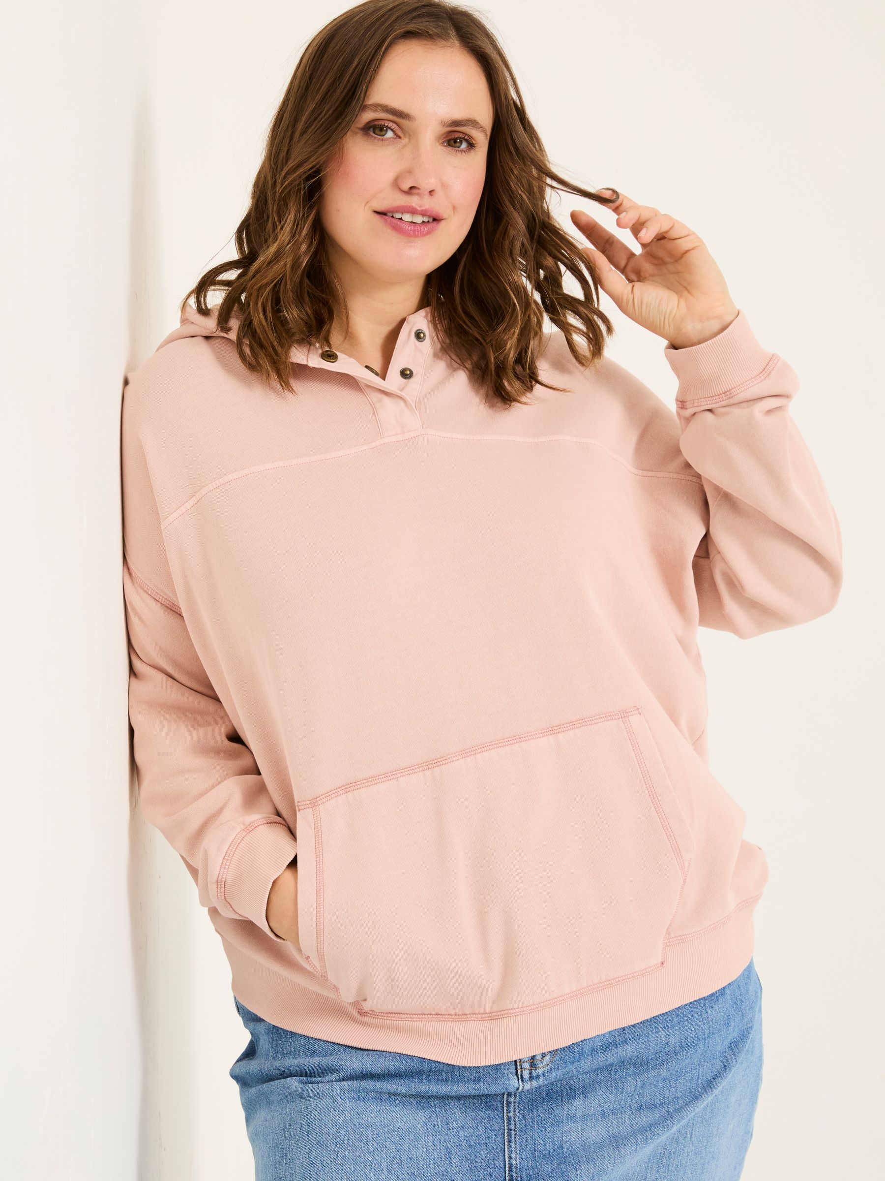 Bex Dusky Pink Bex Overhead 100% Cotton Hoodie - Image 6 of 9
