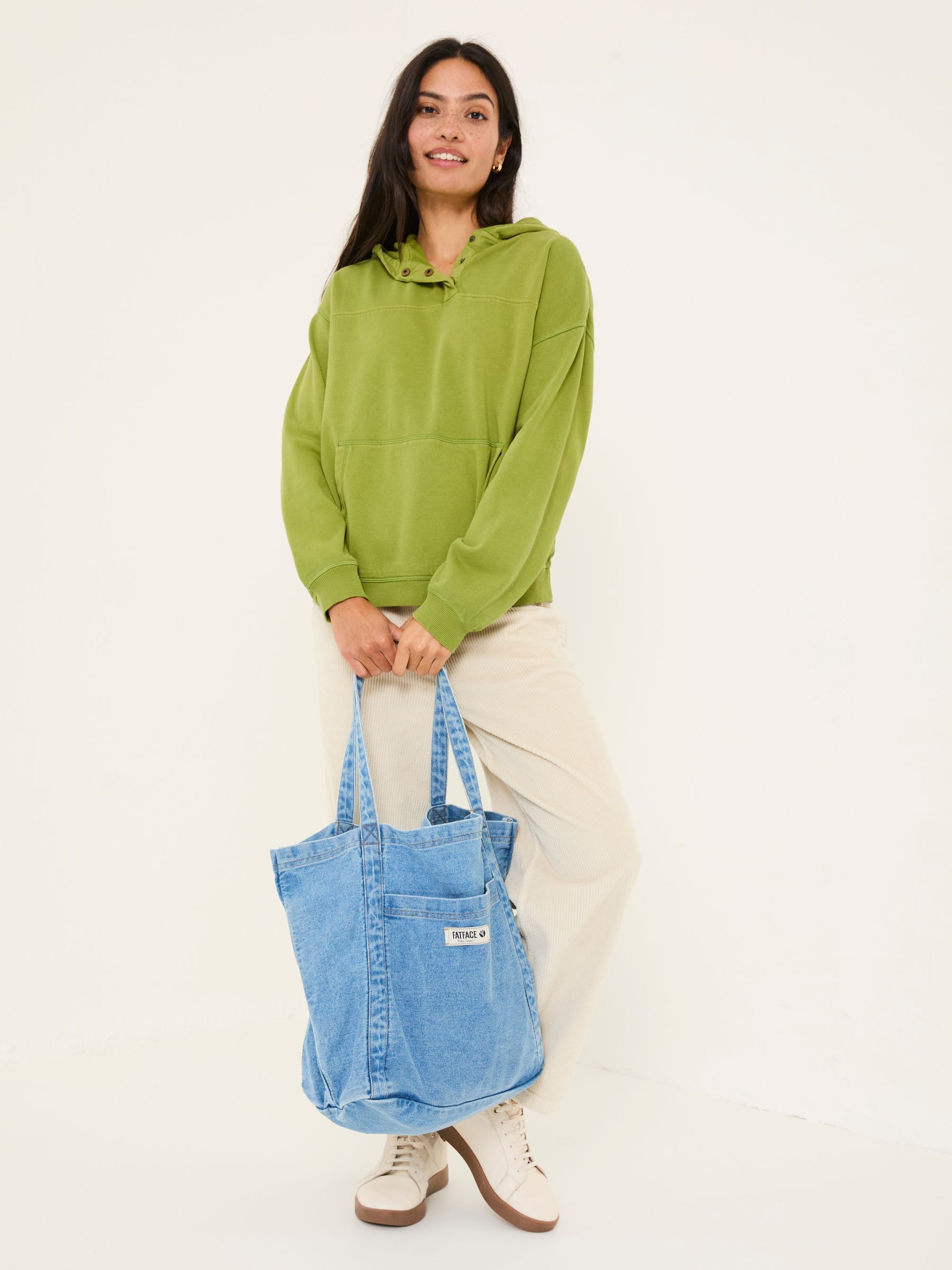Bex Olive Green Bex Overhead 100% Cotton Hoodie - Image 3 of 10