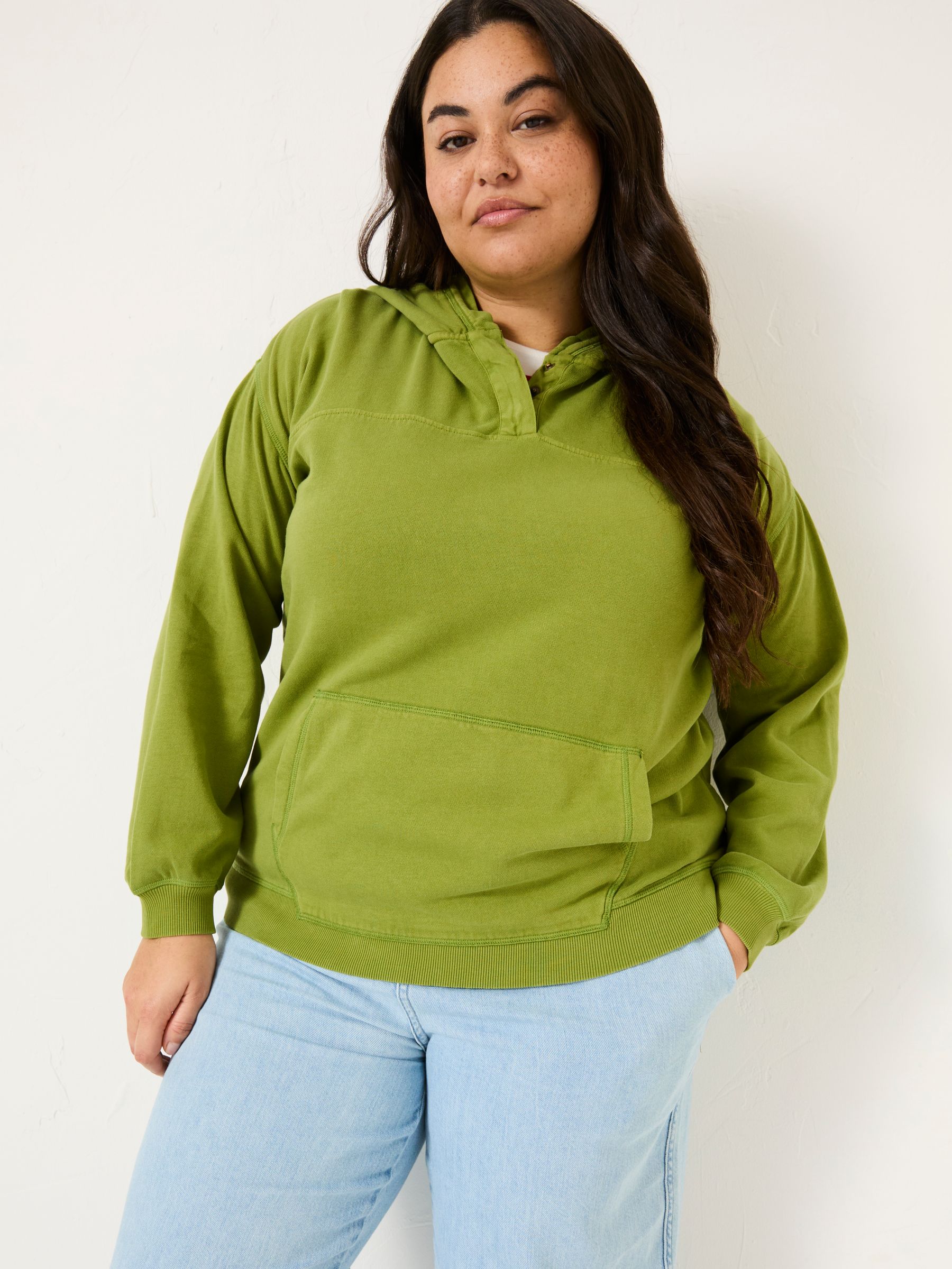 Bex Olive Green Bex Overhead 100% Cotton Hoodie - Image 6 of 10