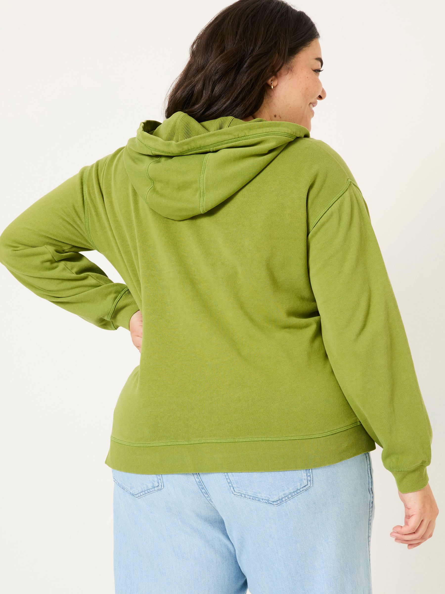 Bex Olive Green Bex Overhead 100% Cotton Hoodie - Image 7 of 10
