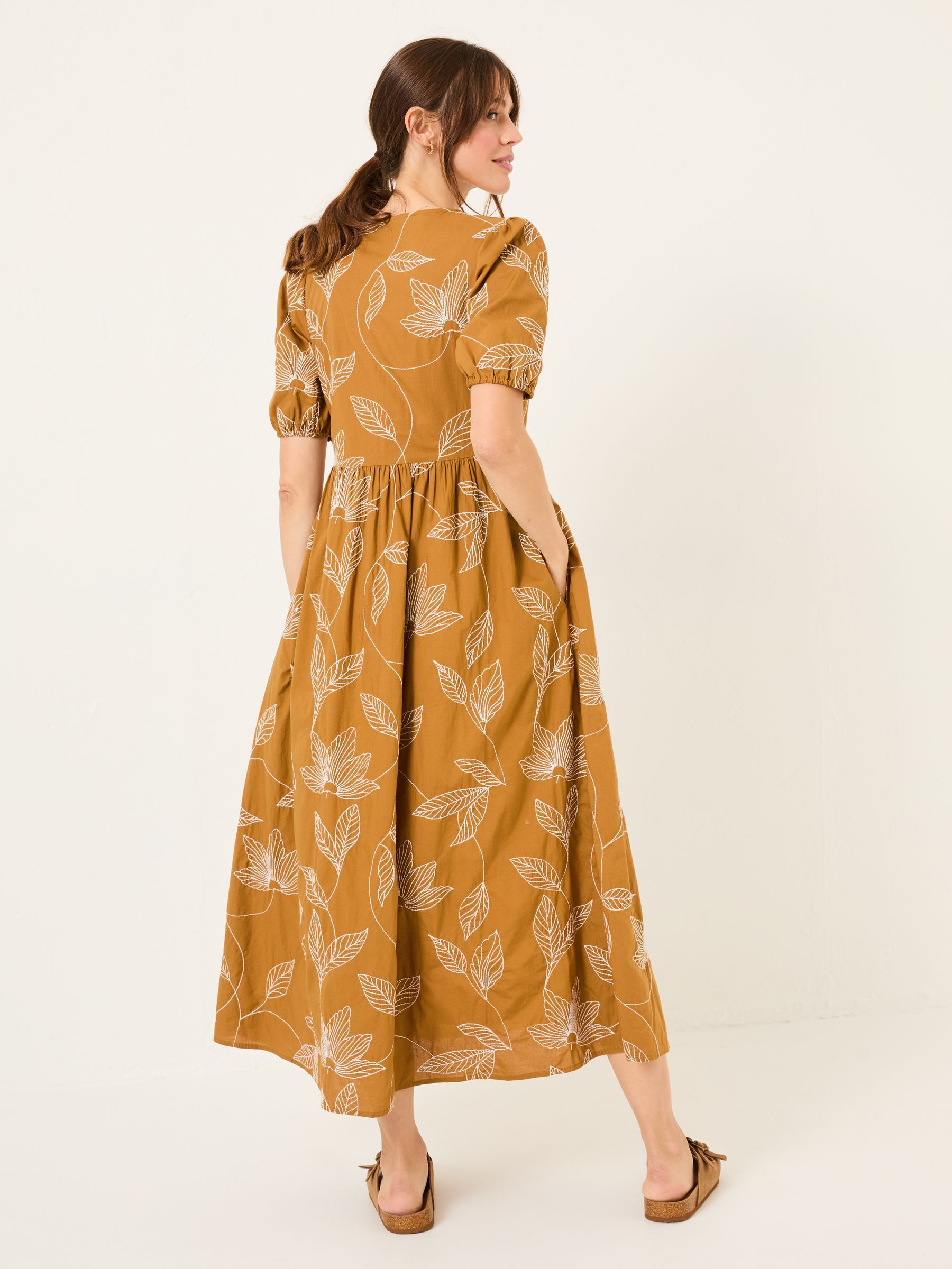Ochre Yellow Remi Midi Dress - Image 2 of 13