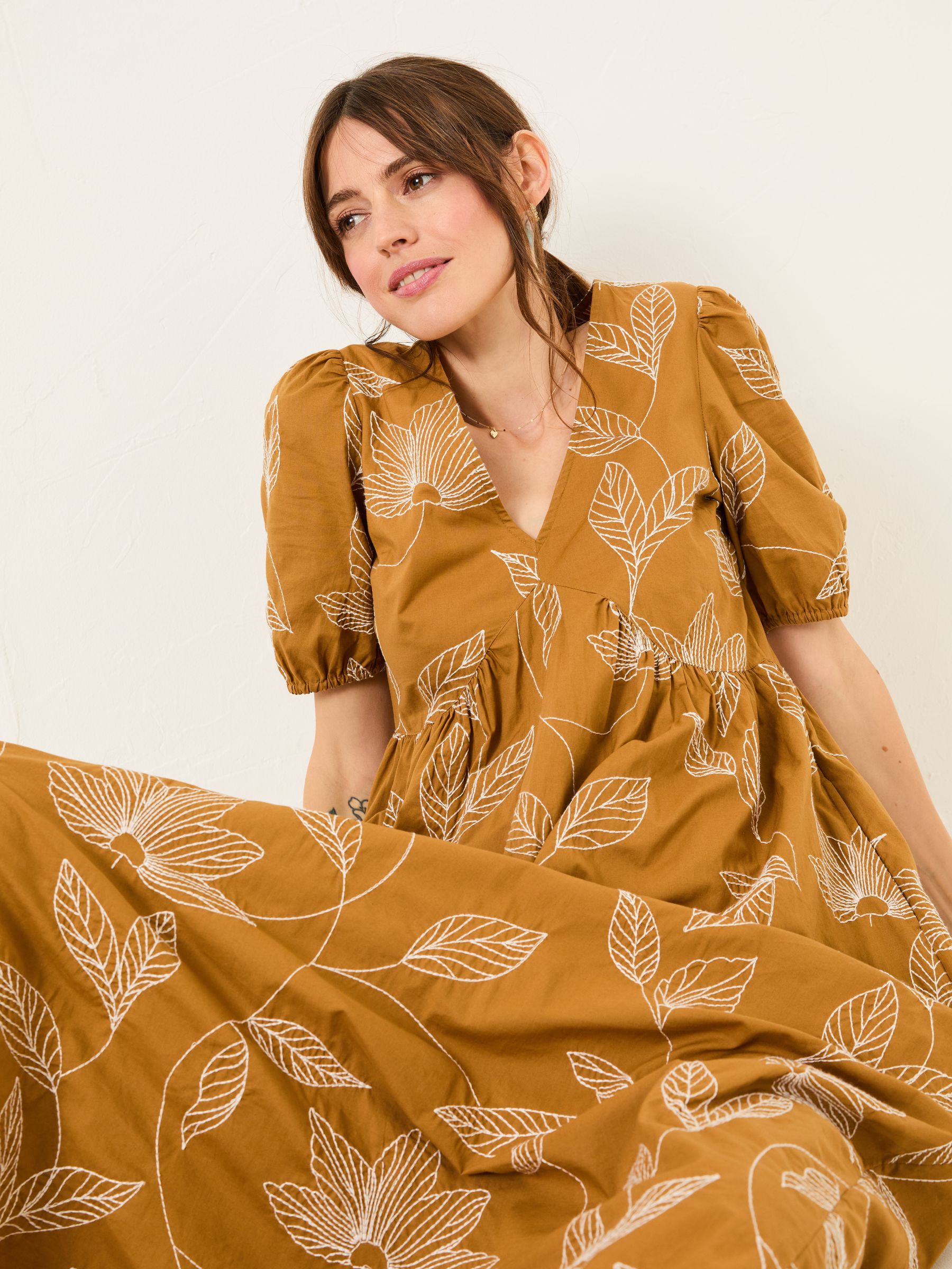 Ochre Yellow Remi Midi Dress - Image 4 of 13