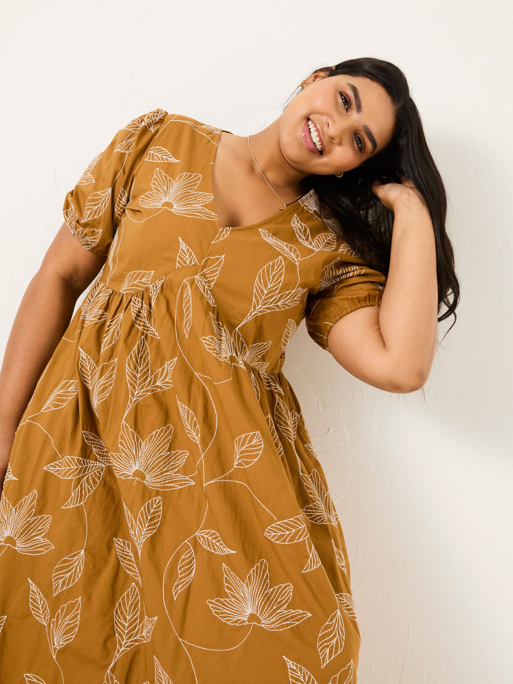 Ochre Yellow Remi Midi Dress - Image 9 of 13
