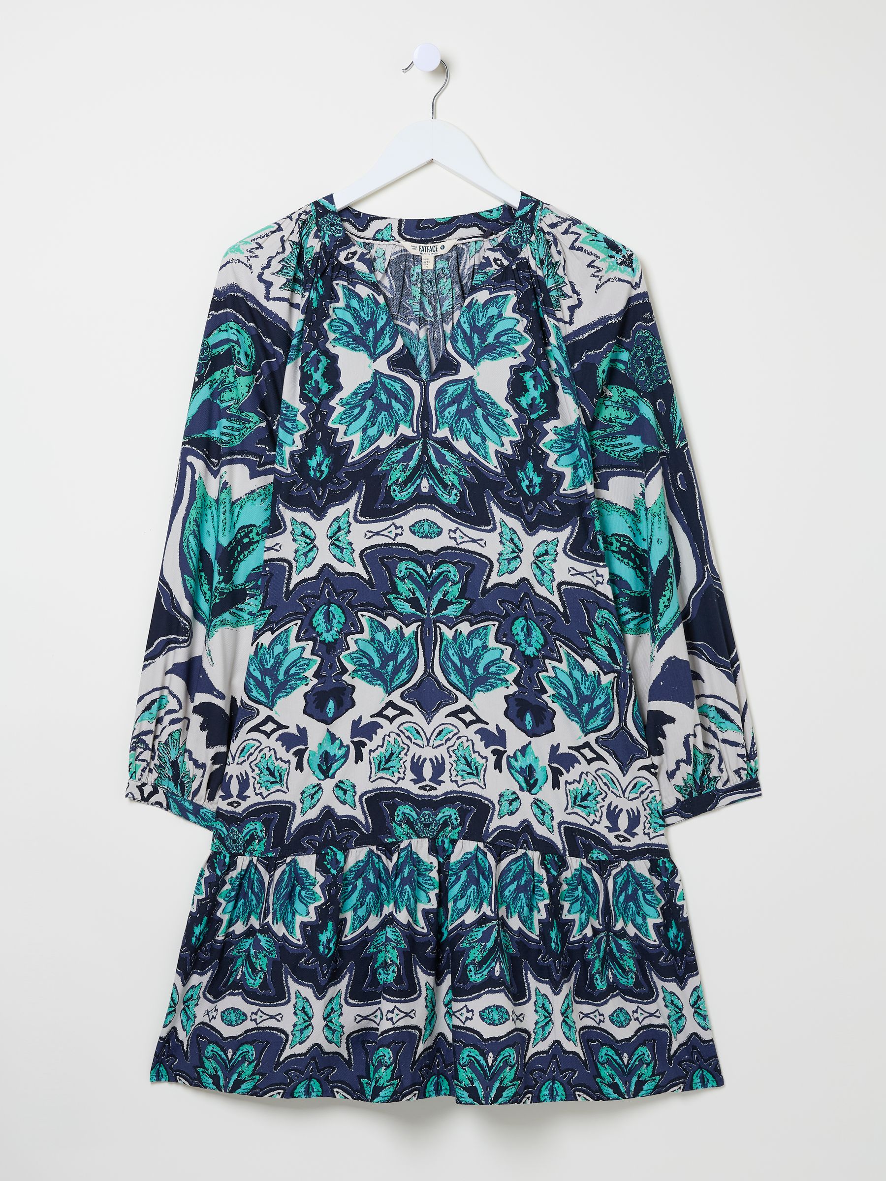 Amy Jade Green Sketched Leaves Mirrored Dress - Image 9 of 9