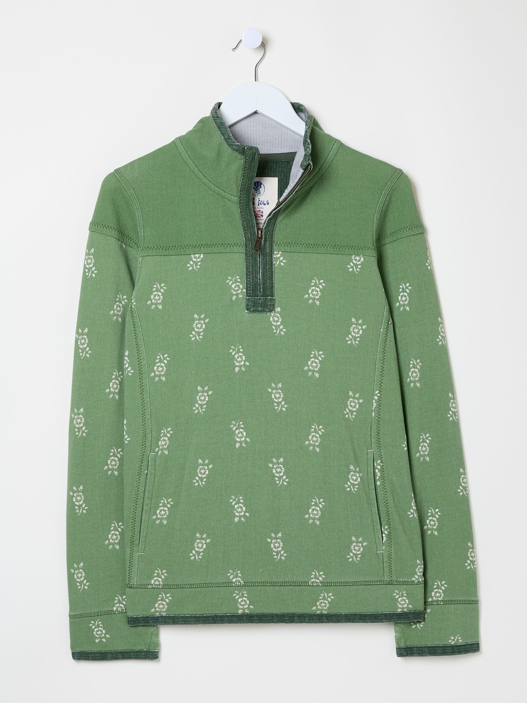 Airlie Green Woodblock Sweat Top - Image 5 of 5