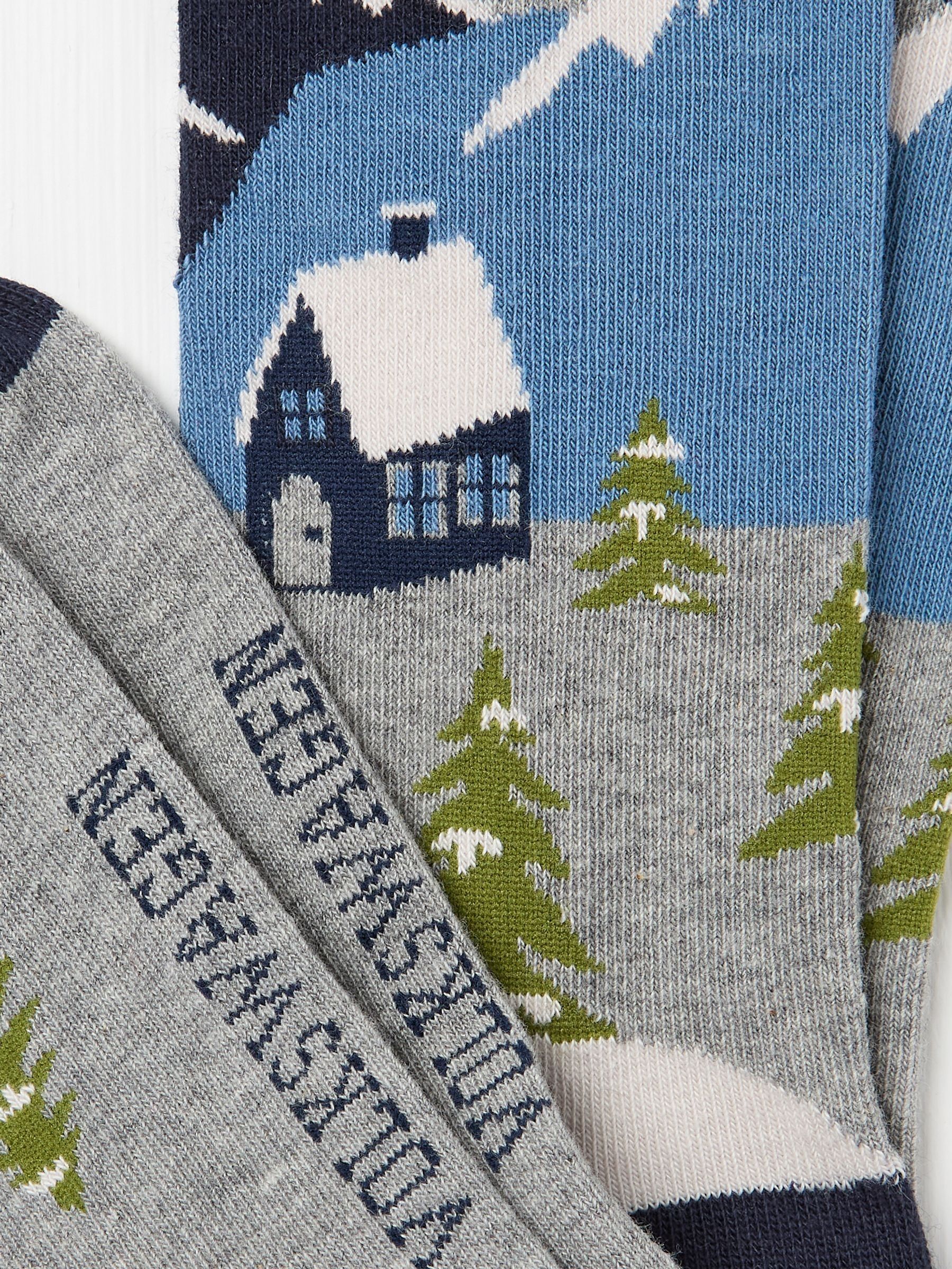 Grey Mens VW Campervan Scene Socks 1 Pack - Image 2 of 2