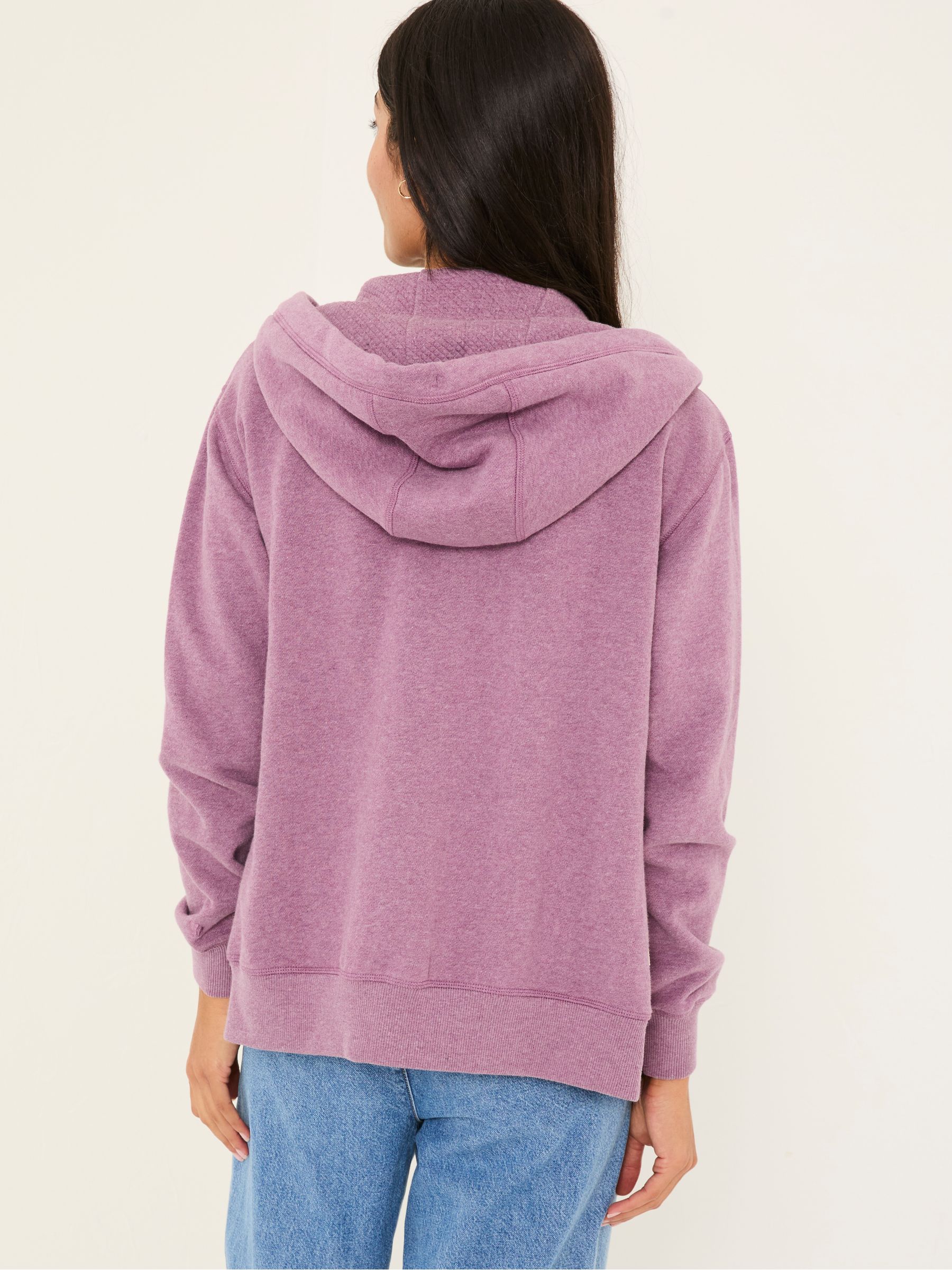 Amy Purple Marl Zip Through Hoodie - Image 2 of 5