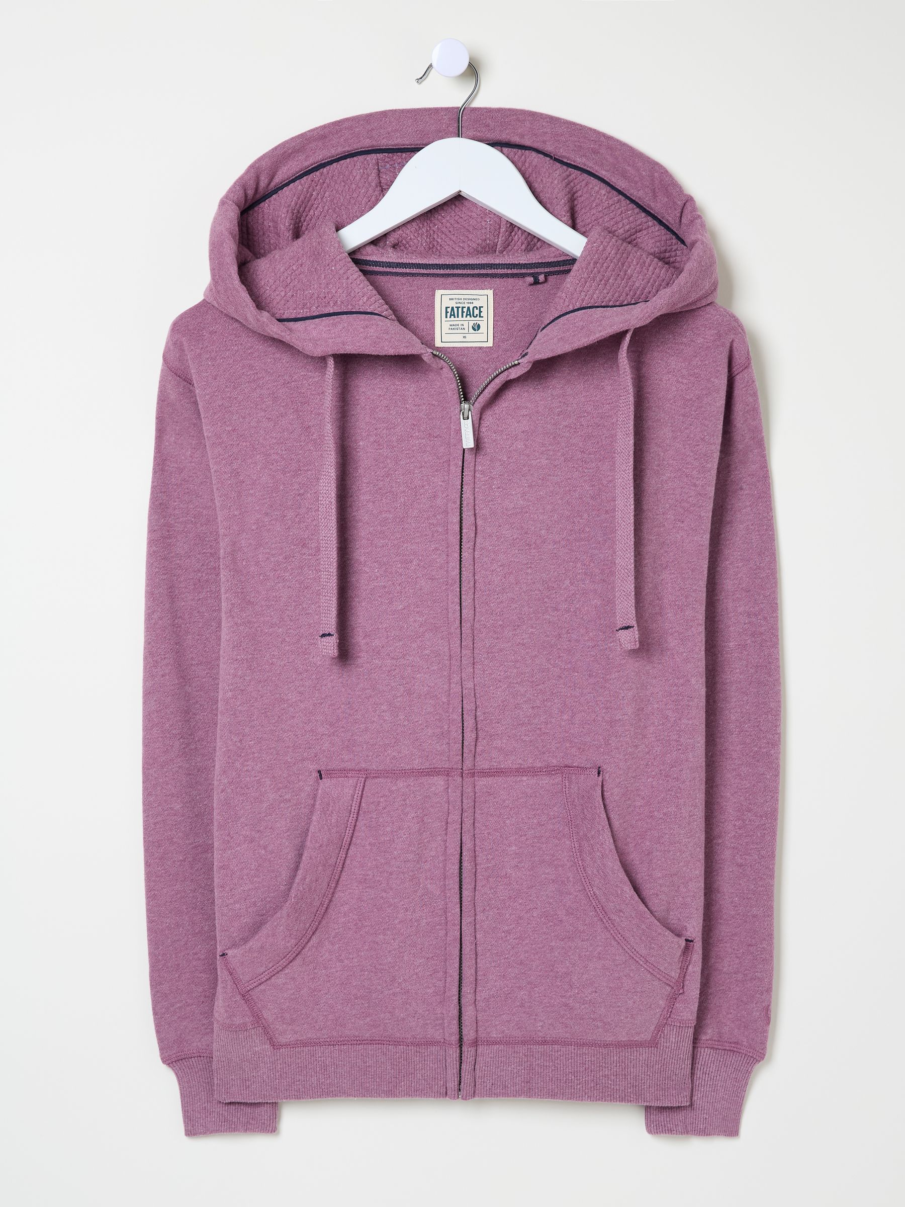Amy Purple Marl Zip Through Hoodie - Image 5 of 5