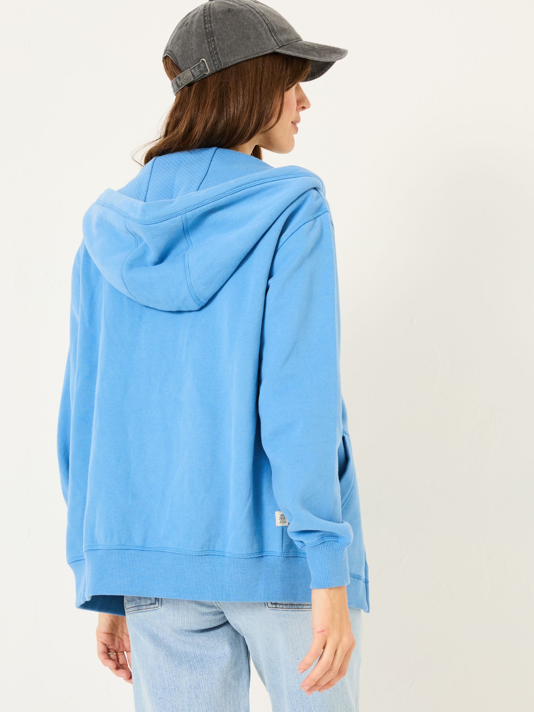 Amy Bright Blue Zip Through Hoodie - Image 2 of 6