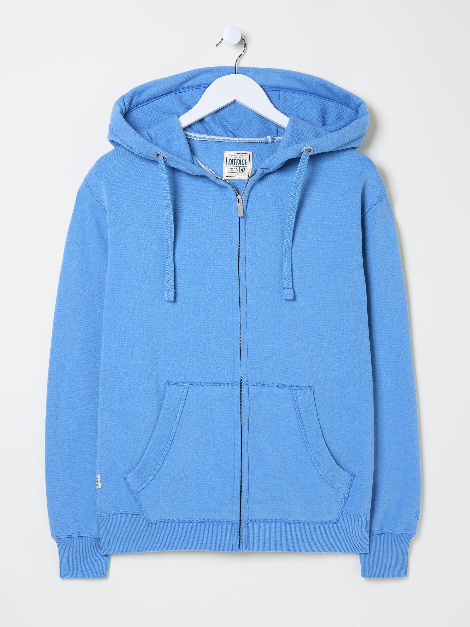 Amy Bright Blue Zip Through Hoodie - Image 6 of 6