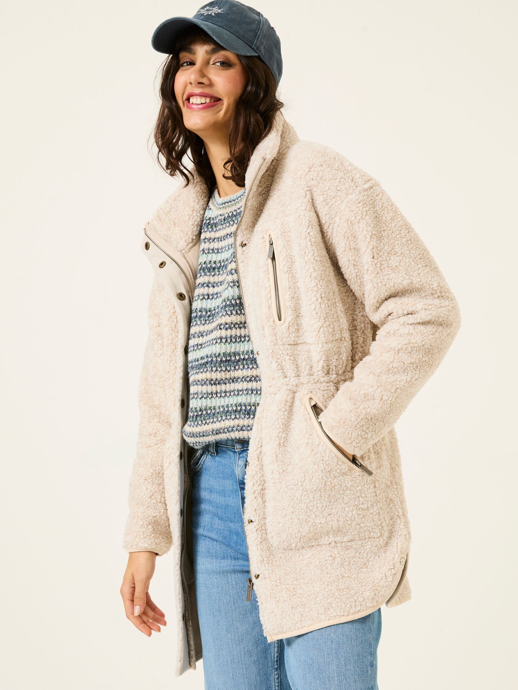 Hadley Oatmeal Zip Through Fleece Jacket - Image 2 of 8
