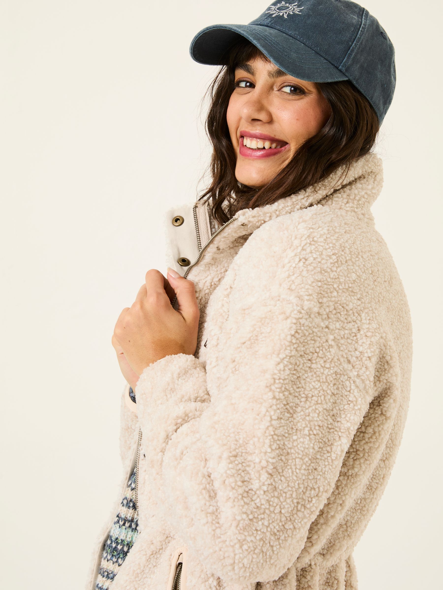 トップス BUTCHER PRODUCTS SWEAT PARKA OATMEAL Hadley Oatmeal Zip Through Fleece Jacket | FatFace