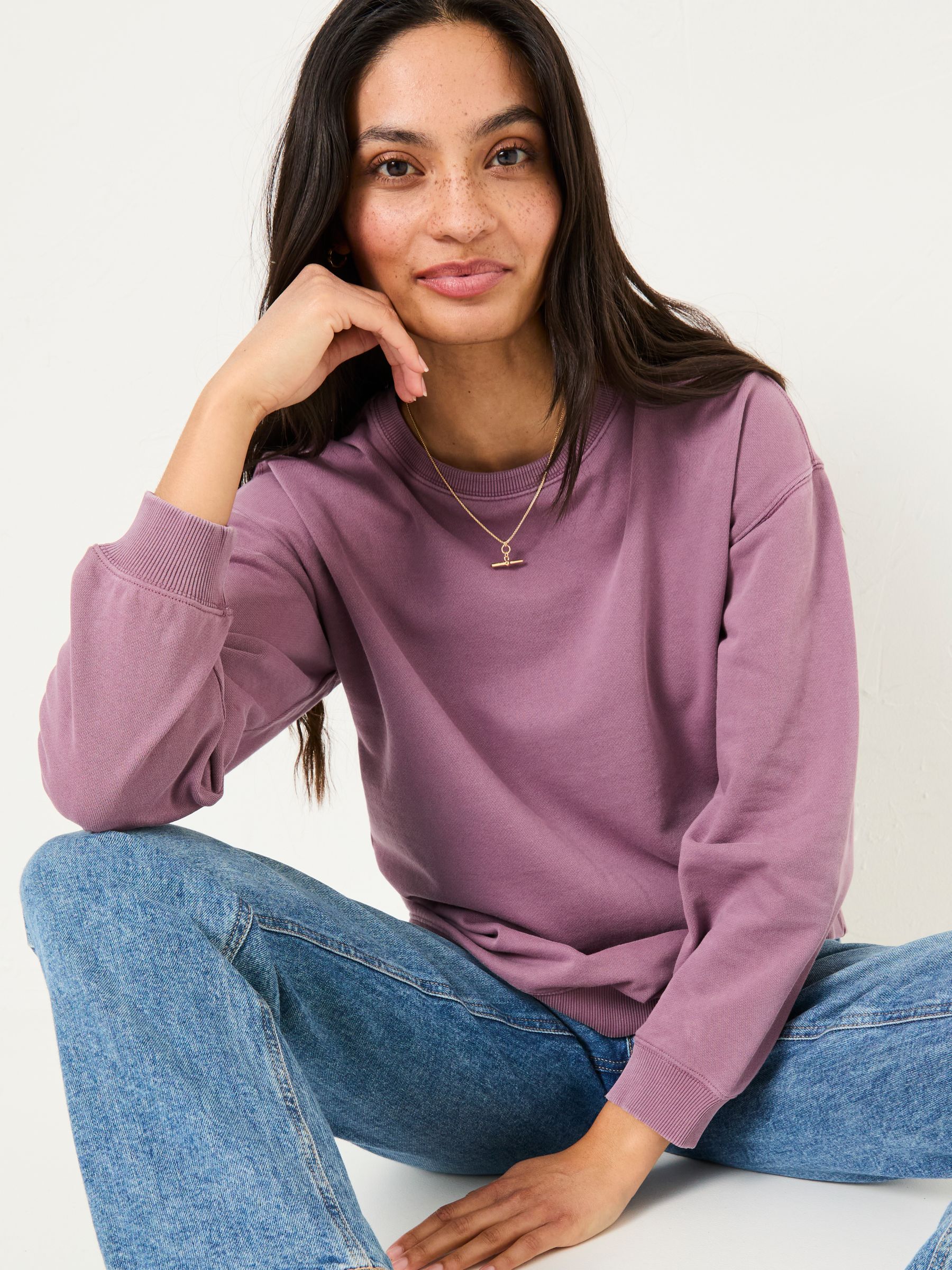 Georgia Dusky Purple Crew Sweatshirt - Image 3 of 5