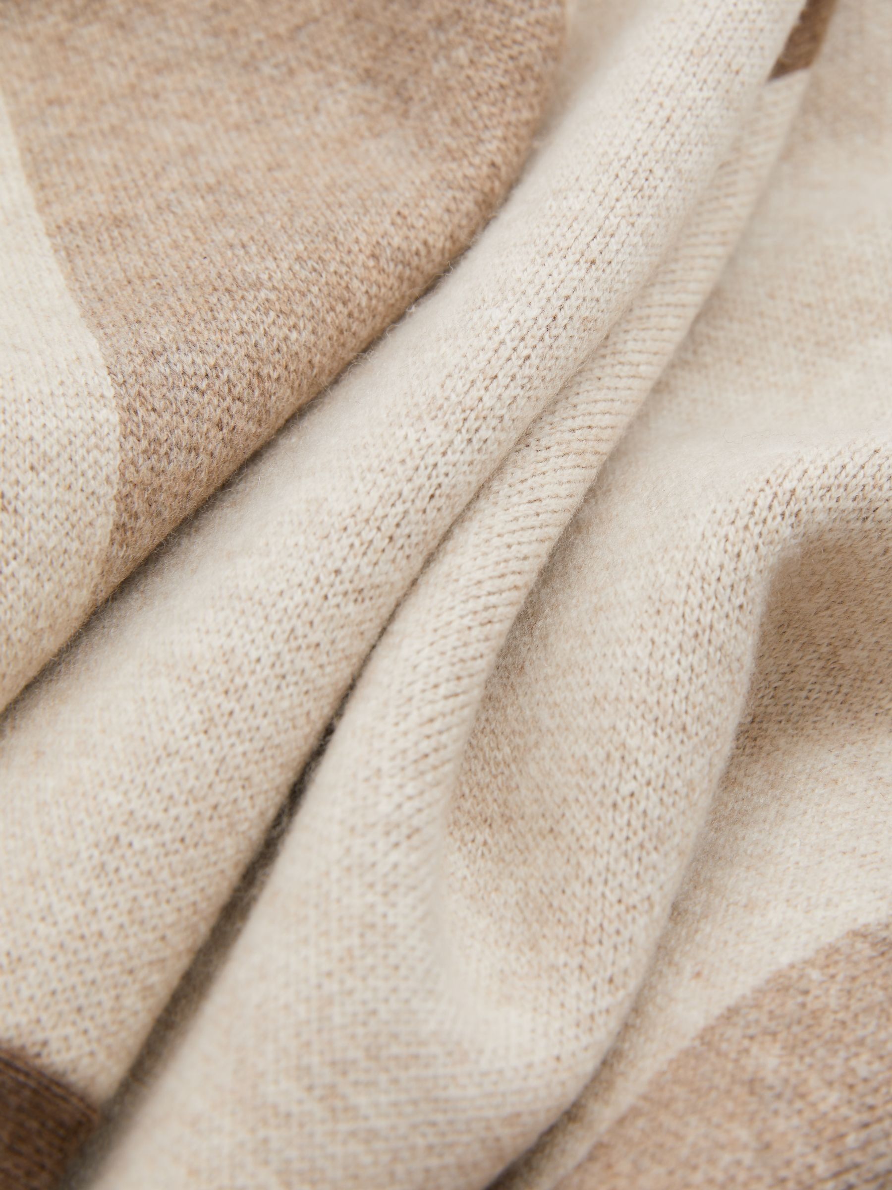 Atelier Checked Wool and Cashmere Cape in Camel - Image 6 of 6