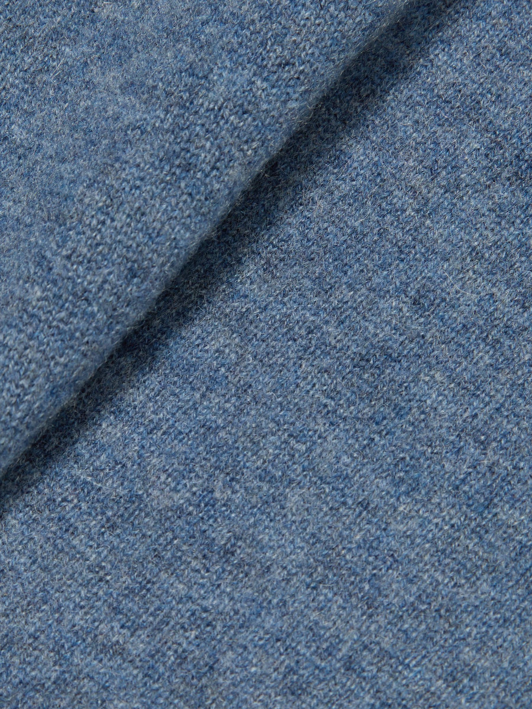 Atelier Cashmere Crew-Neck Jumper in Airforce Blue Melange - Image 6 of 6
