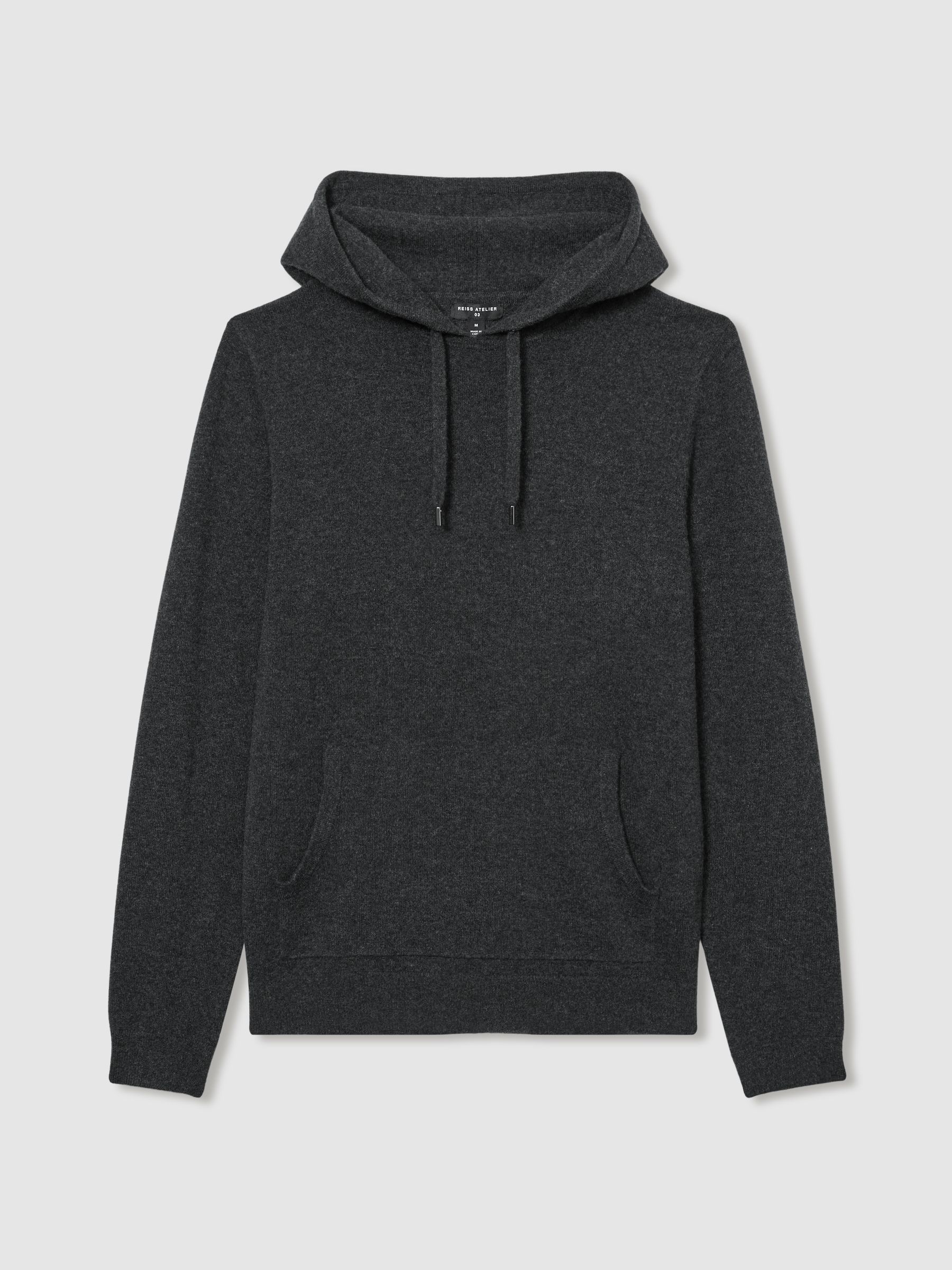 Atelier Cashmere Hoodie in Charcoal Melange - Image 2 of 6
