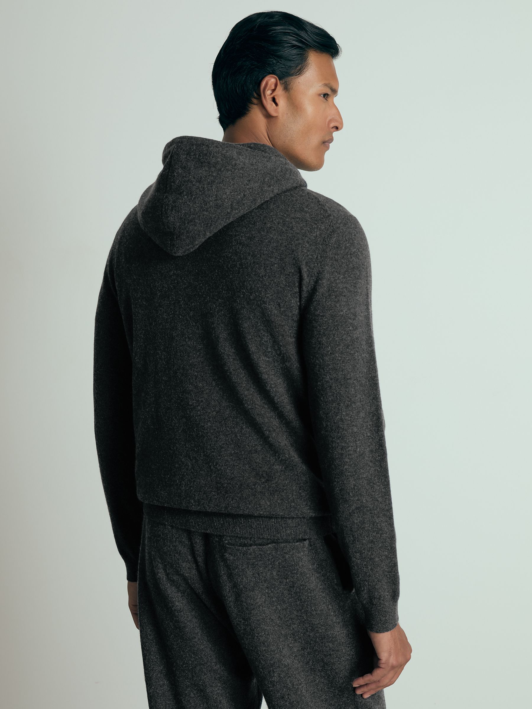 Atelier Cashmere Hoodie in Charcoal Melange - Image 5 of 6