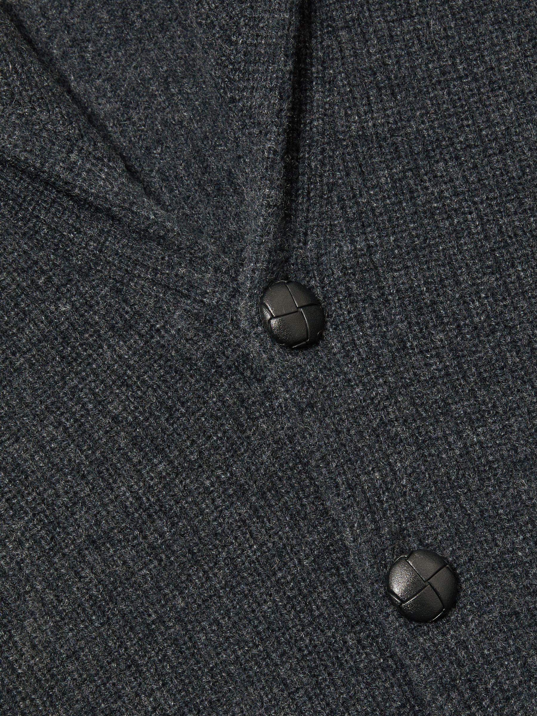 Atelier Ribbed-Cashmere Cardigan in Charcoal Melange - Image 6 of 6