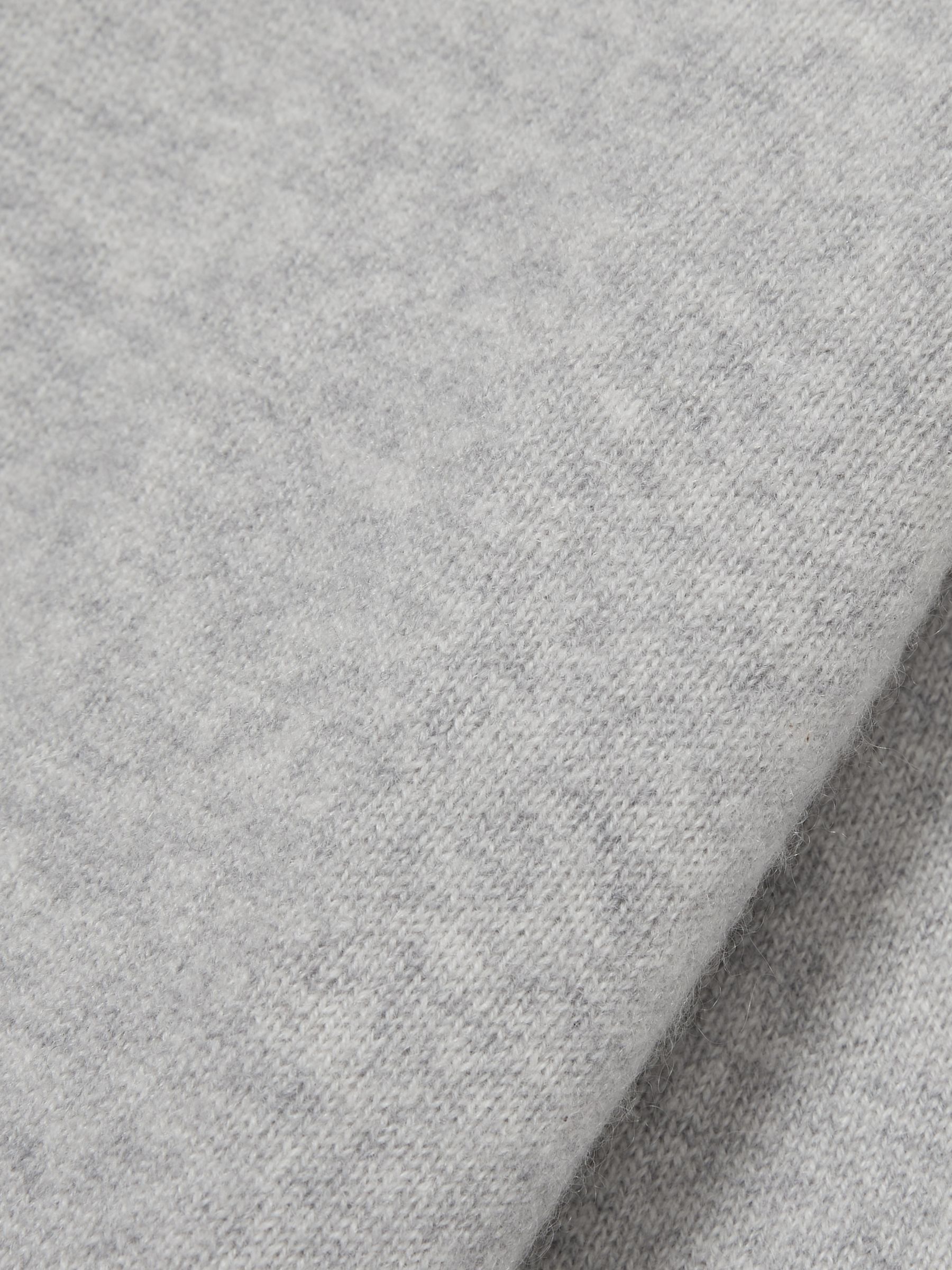 Atelier Cashmere Crew-Neck Jumper in Soft Grey Melange - Image 6 of 6