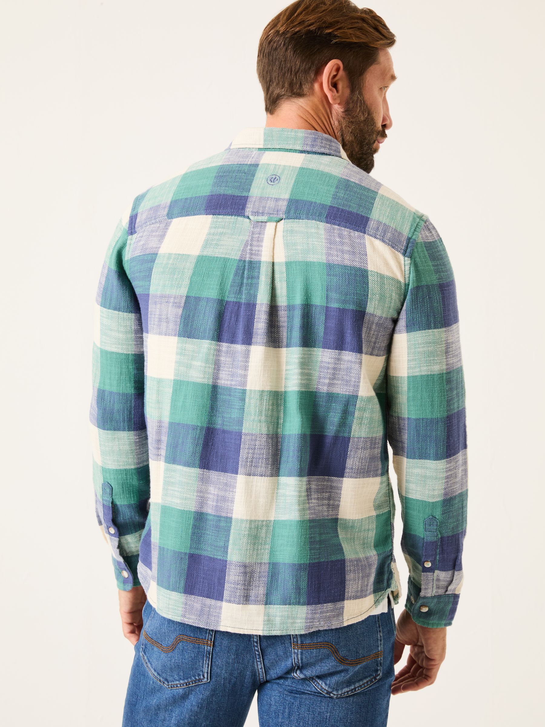 Neath Dusky Green Long Sleeve Check Shirt - Image 2 of 5