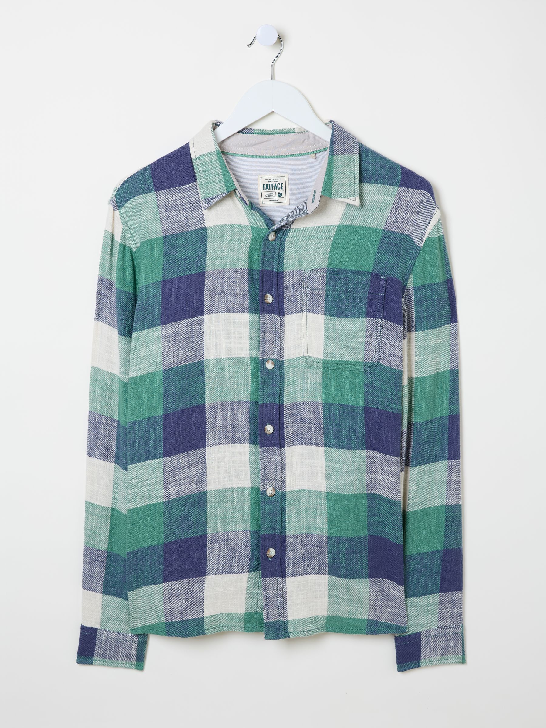 Neath Dusky Green Long Sleeve Check Shirt - Image 5 of 5