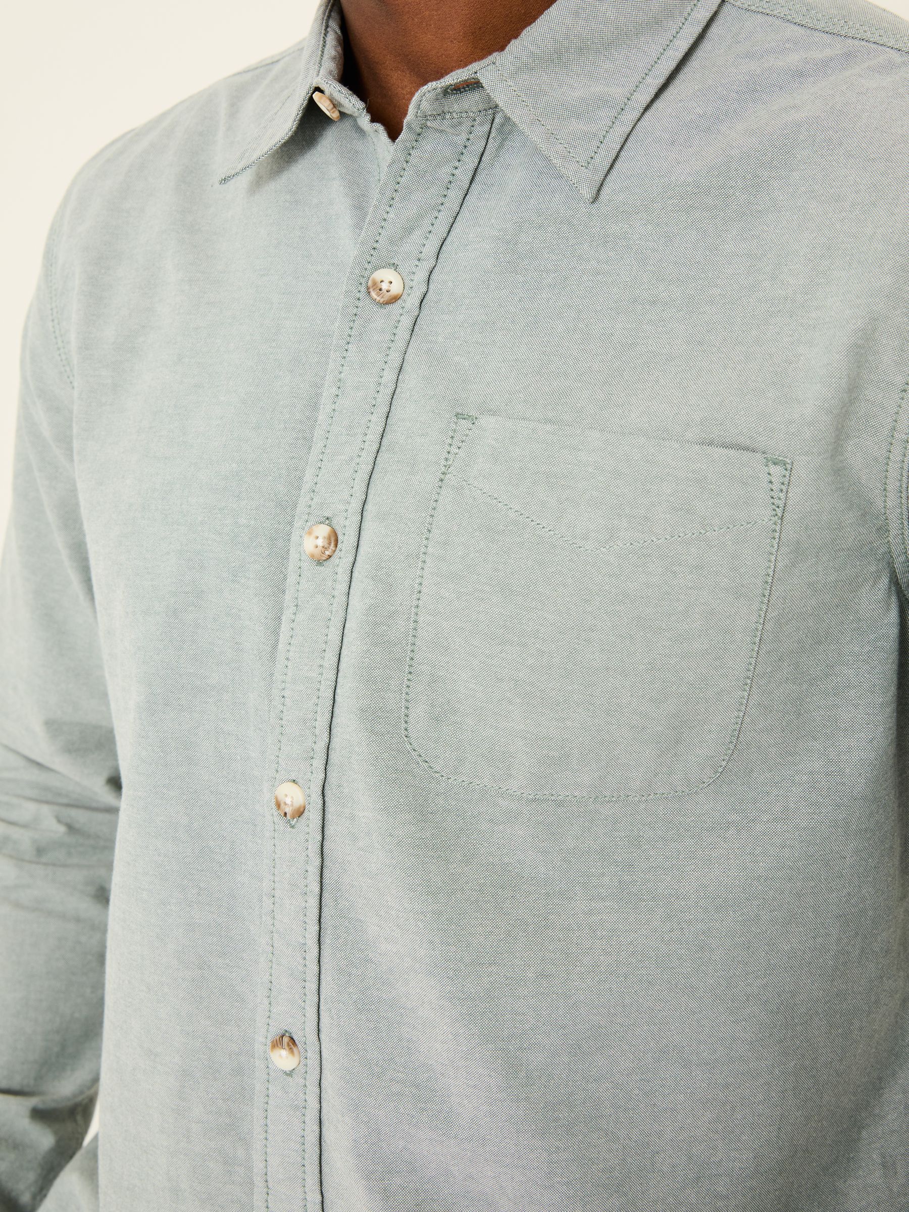 Dusky Green Long Sleeve Oxford Shirt - Image 4 of 5