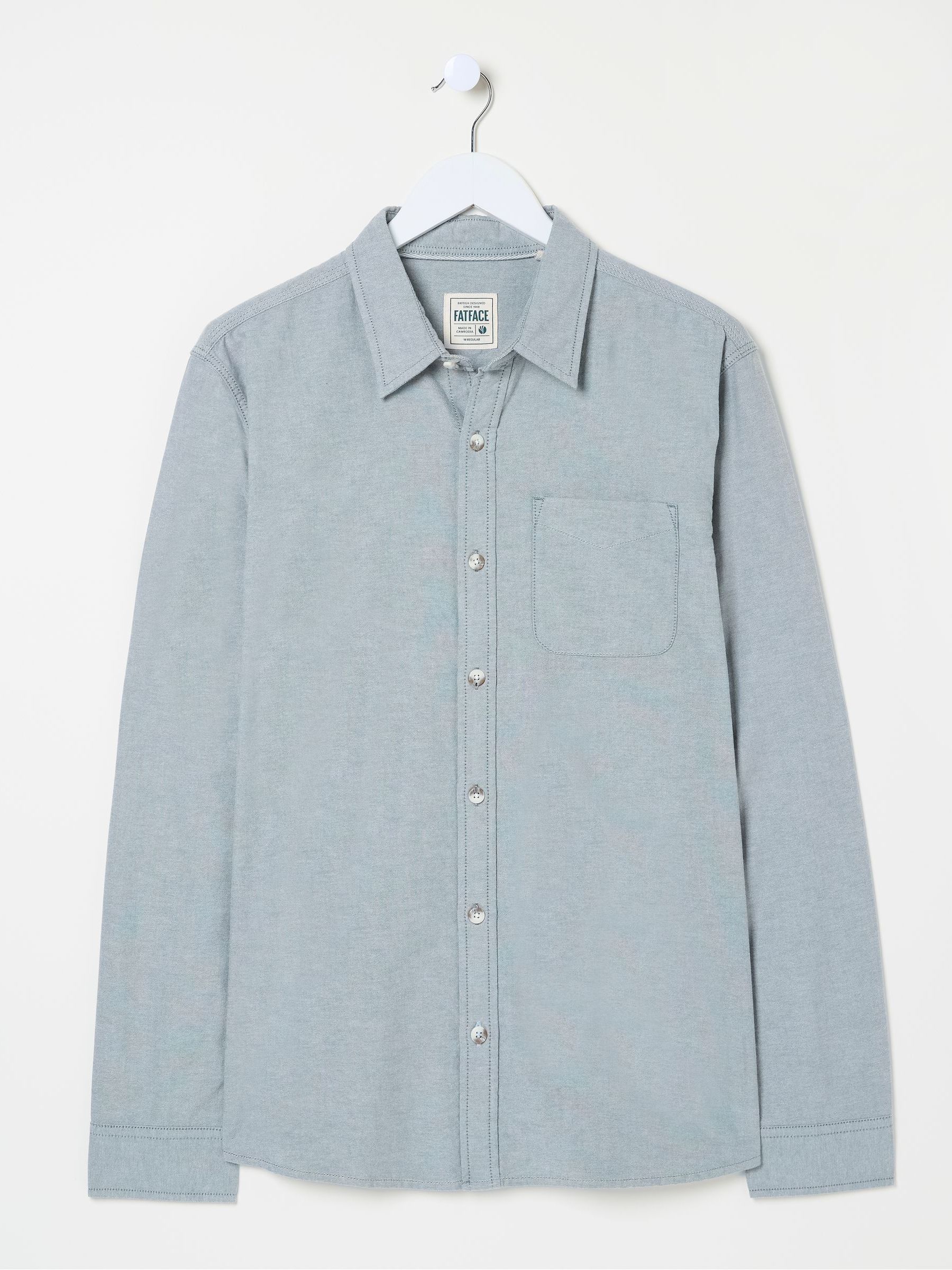 Dusky Green Long Sleeve Oxford Shirt - Image 5 of 5