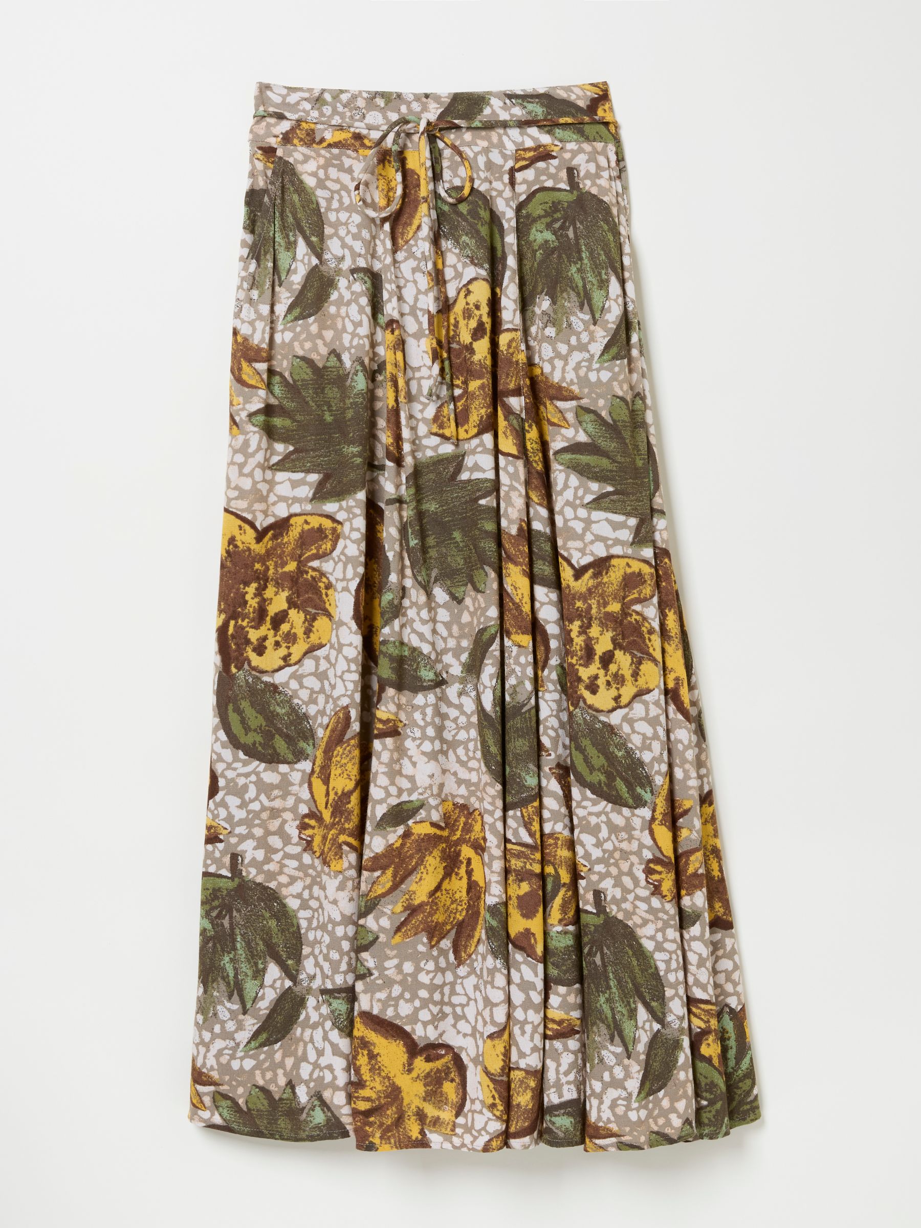 Amelie Natural Wilding Leaves Midi Skirt - Image 8 of 8