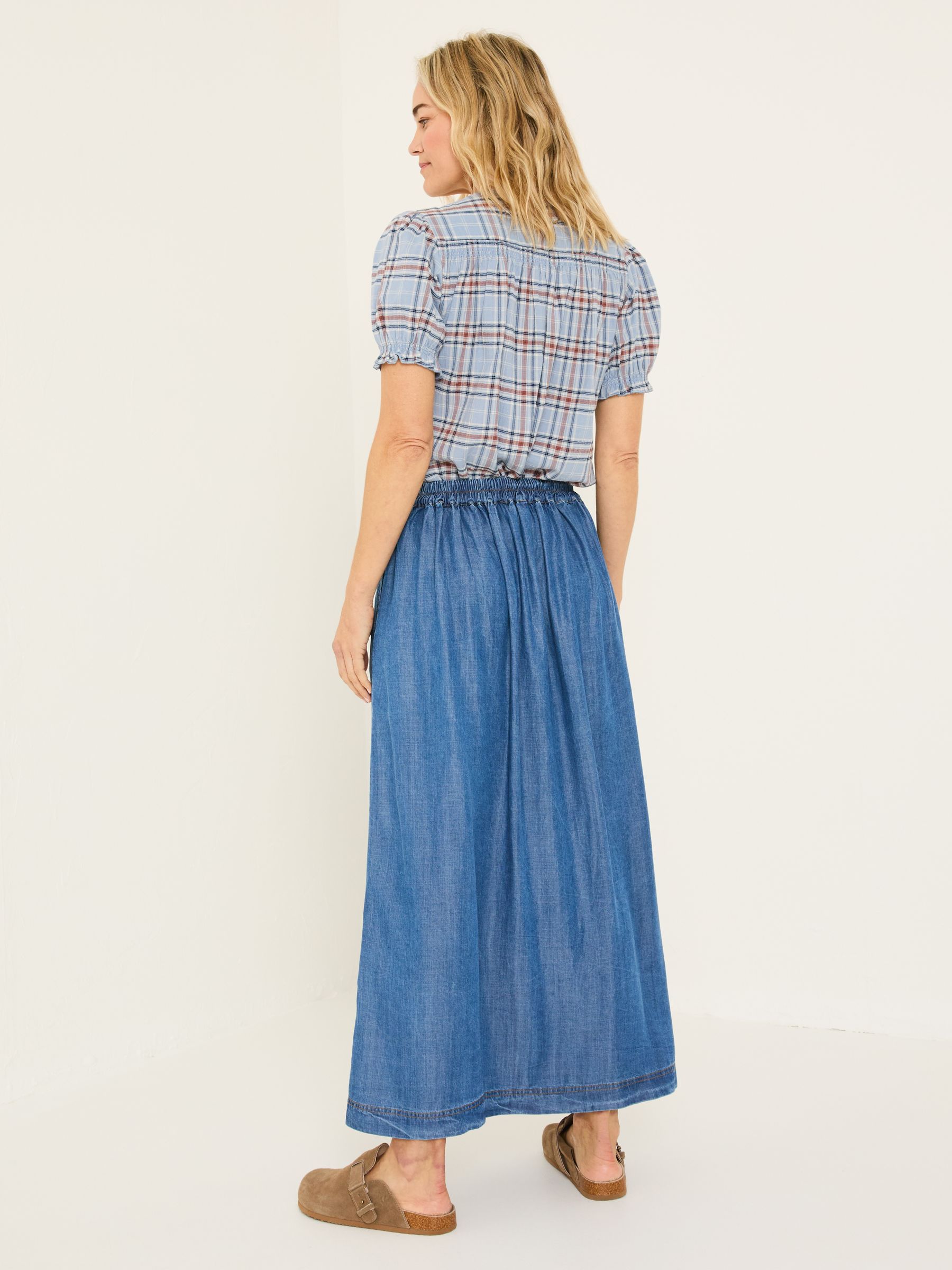 Blue Denim Arabella Midi Skirt - Image 3 of 12