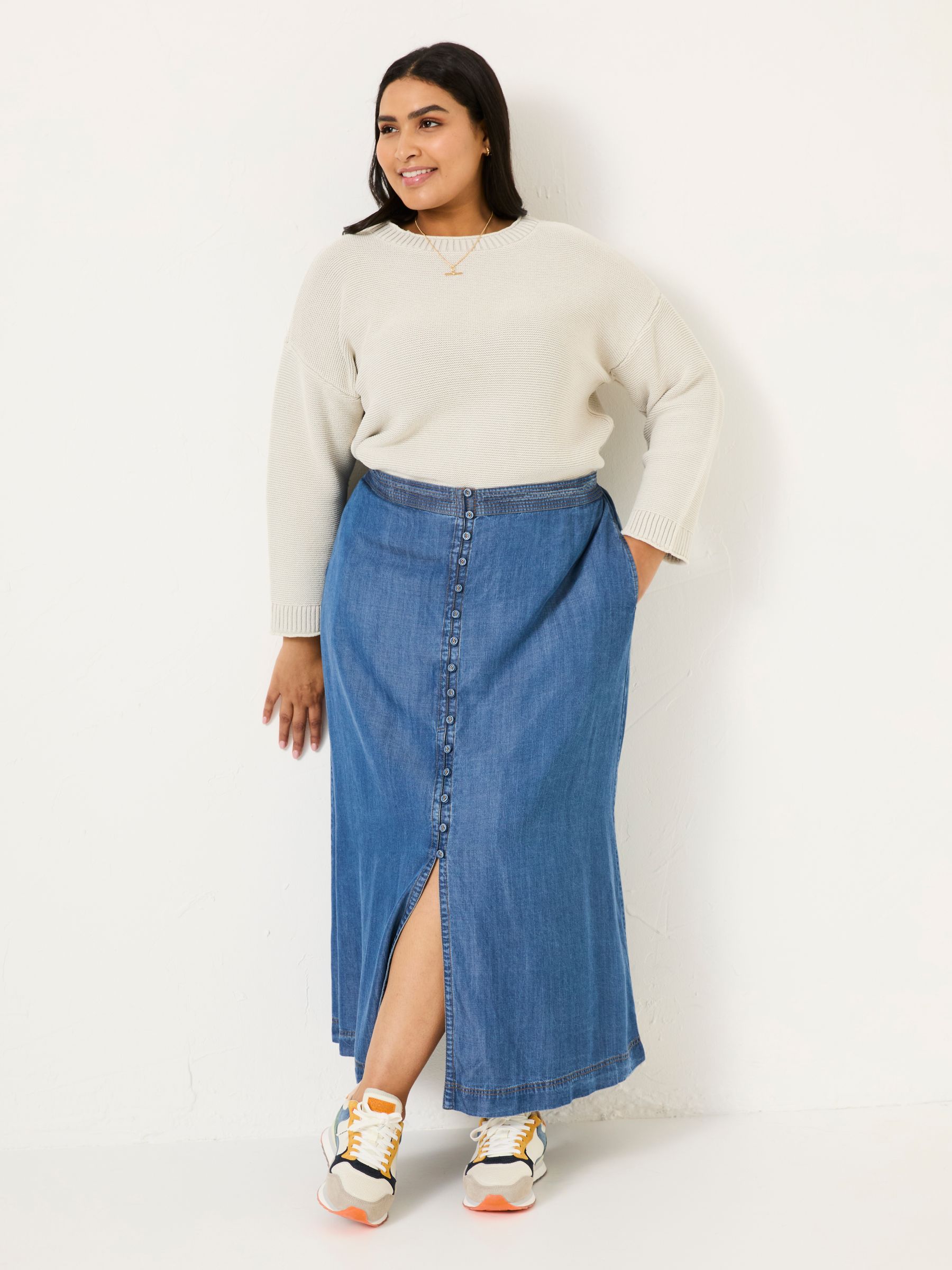 Blue Denim Arabella Midi Skirt - Image 7 of 12