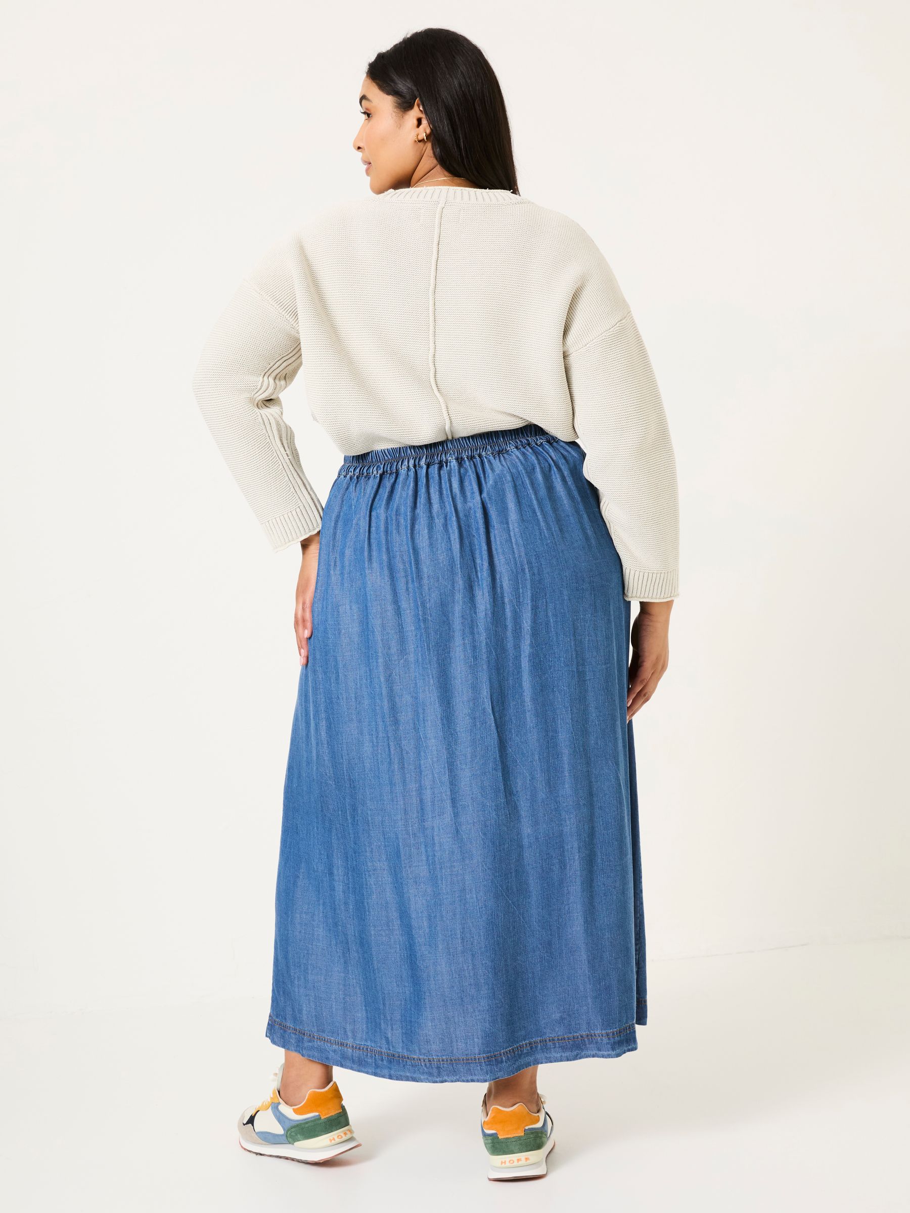 Blue Denim Arabella Midi Skirt - Image 8 of 12