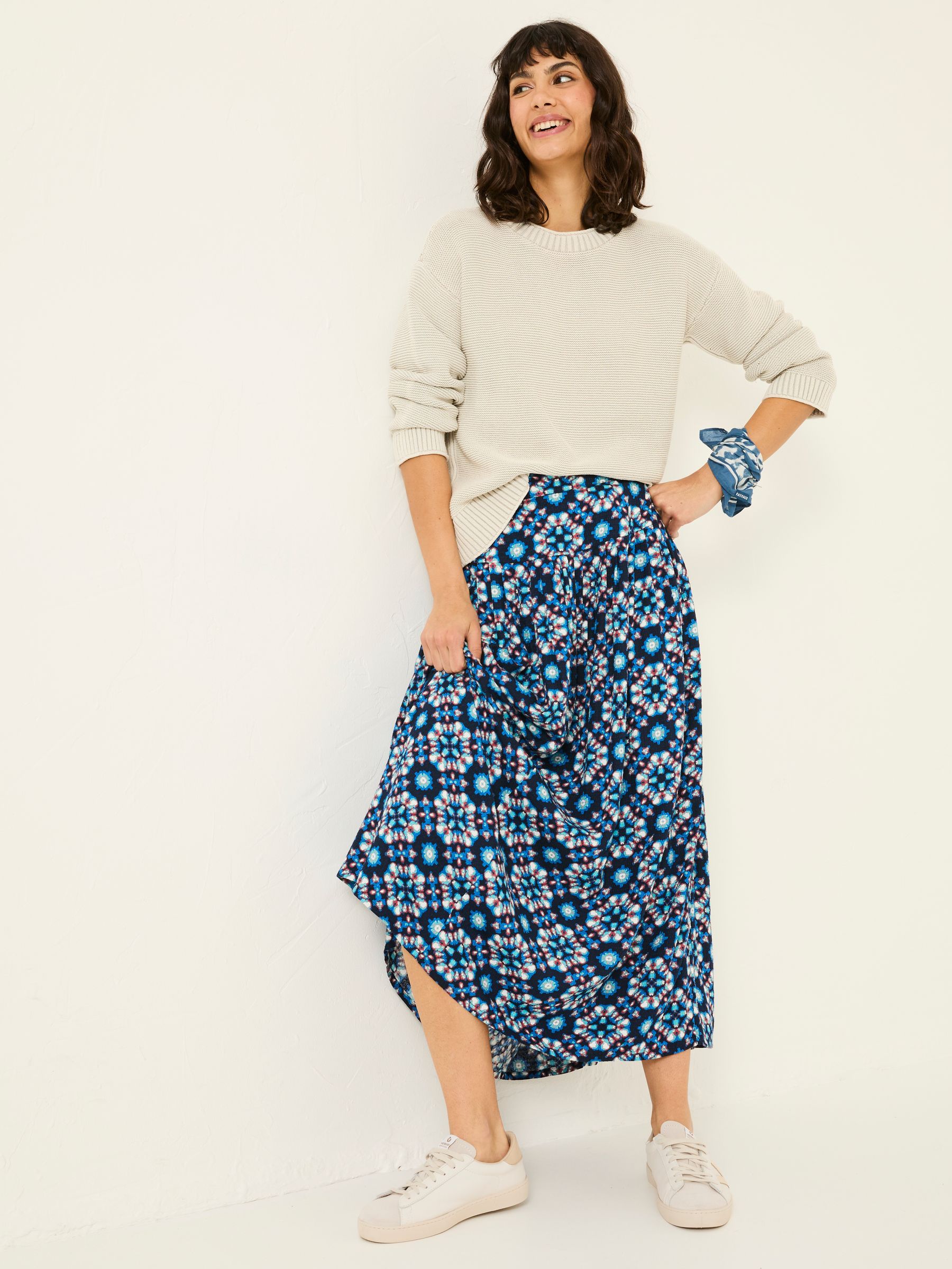 Indigo Blue Jay Midi Skirt - Image 1 of 6
