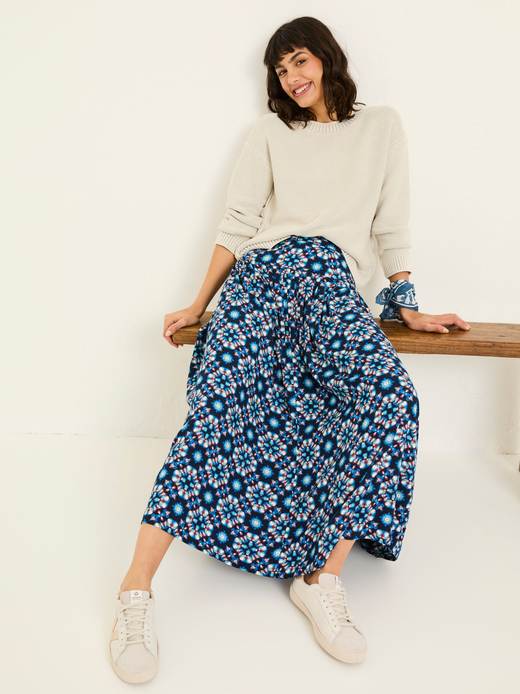 Indigo Blue Jay Midi Skirt - Image 3 of 6